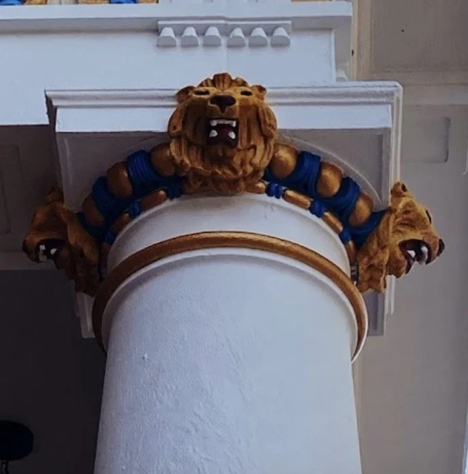 A picture of the architecturalLions of Advance Masonic Temple