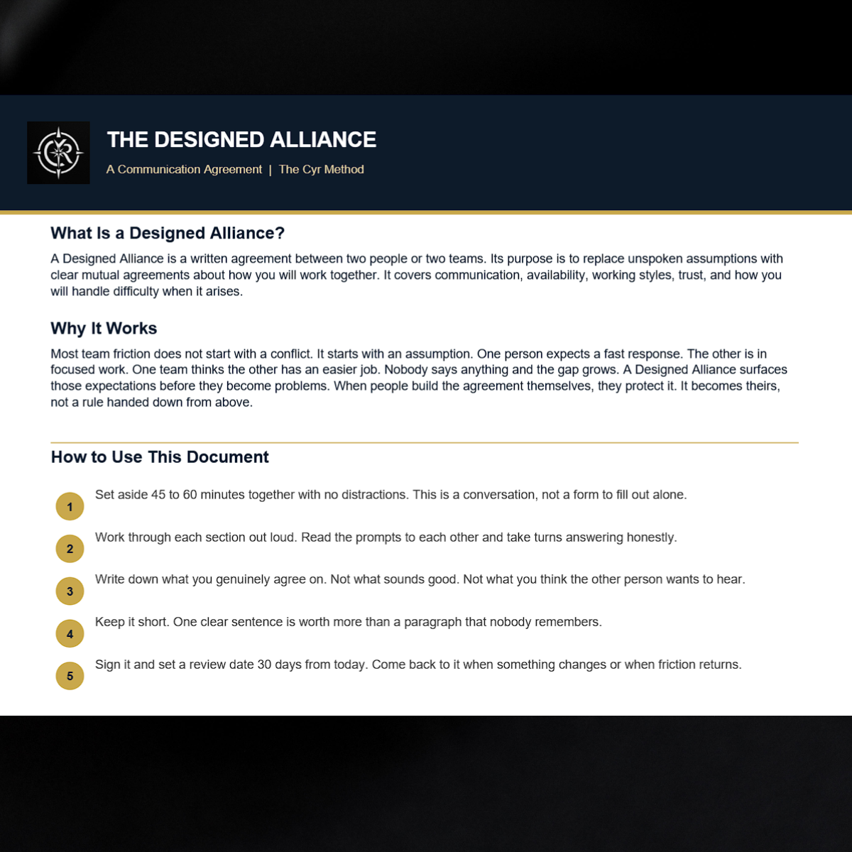 The Designed Alliance: A Communication Tool Halifax Managers Can Use This Week