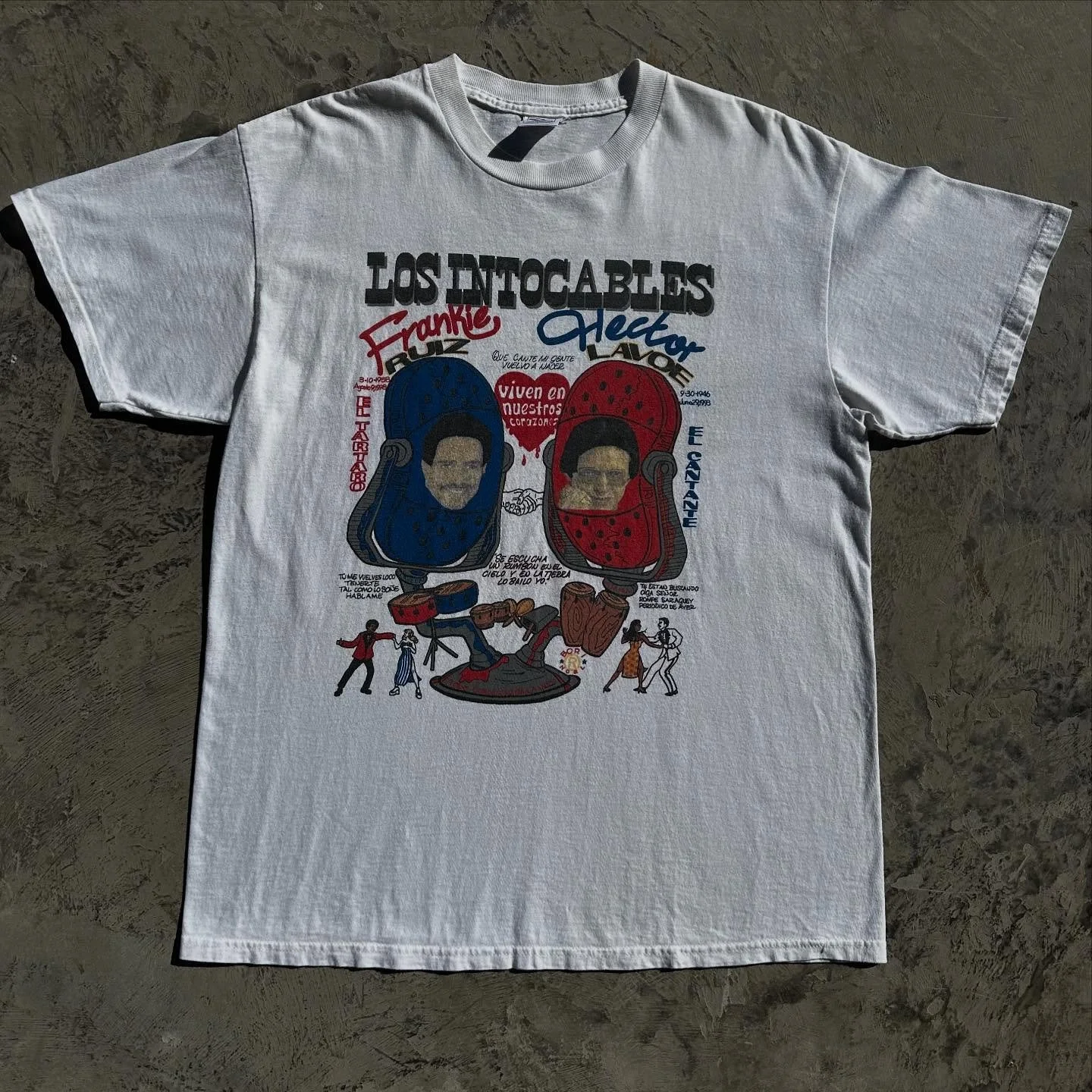 Los Intocables Frankie Ruiz Y Hector Lavoe Shirt with Ismael Rivera on the back 🇵🇷