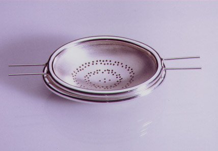 Tea strainer, sterling silver