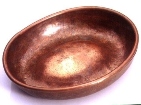 Copper forged bowl to hold Gardenias