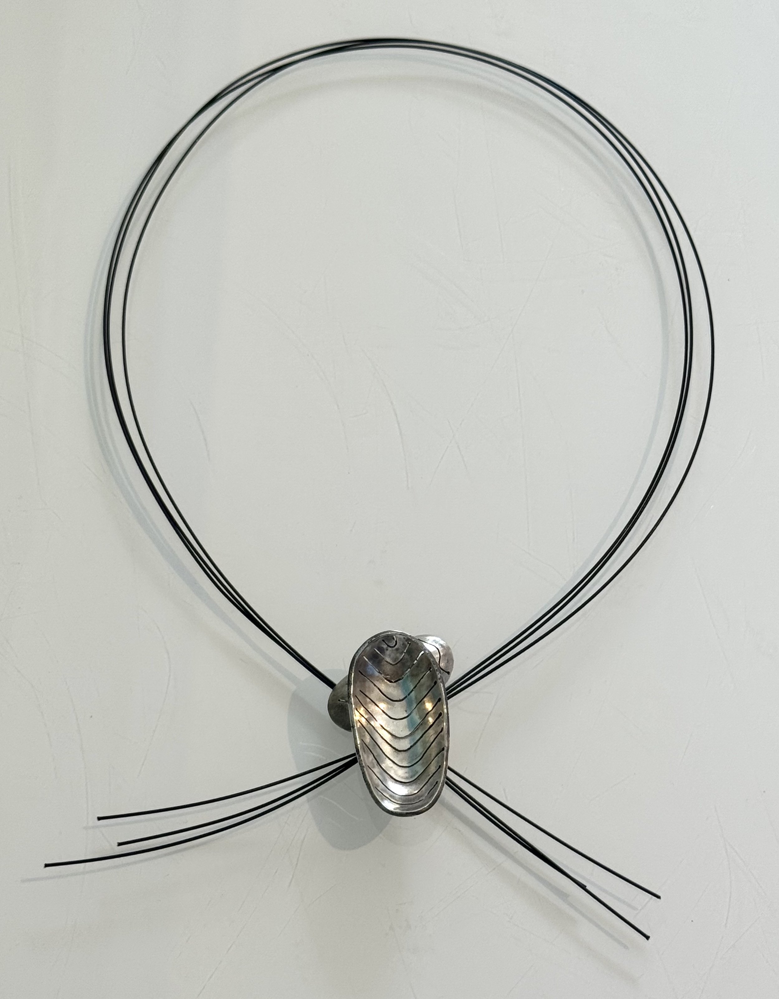 "Identity" neck piece- Sterling silver and horse hair