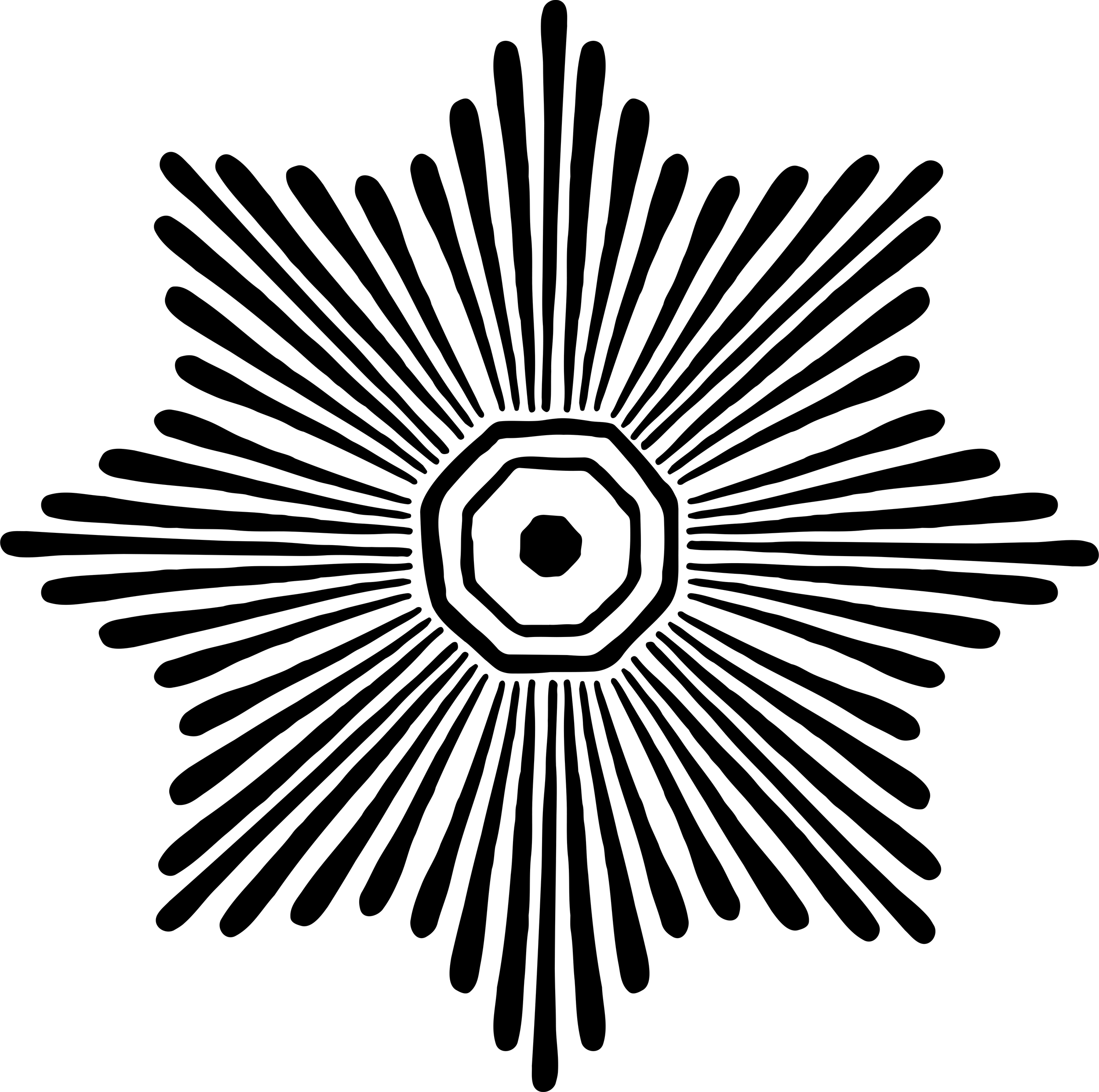 'The June' logo, a black and white silhouette of a sunburst.