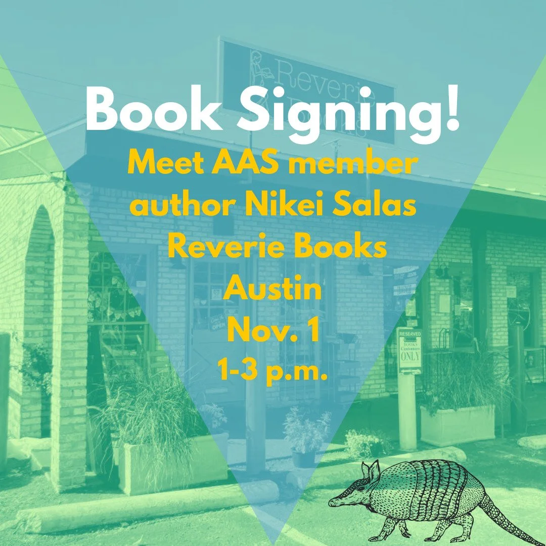 The Dillos are out and about! 

Head to @reveriebooks on Nov. 1st to meet @nikei_salas! She will be signing copies of her book HE POISONED ME AND LEFT ME FOR DEAD from 1-3pm! 

What better way to celebrate National Author's Day than connecting with a