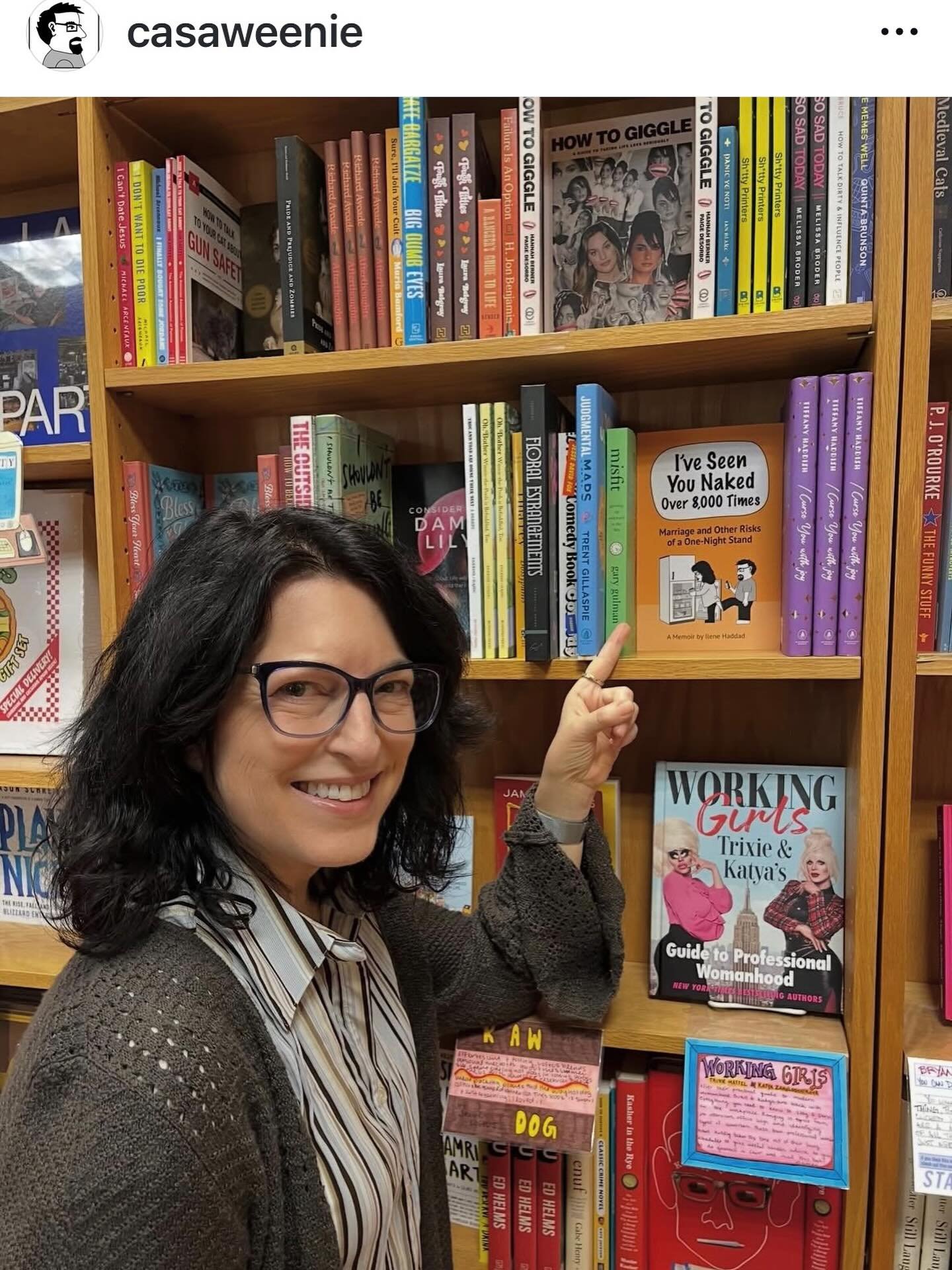 The debut humor memoir by @ileenieweenie is available now @bookpeople in the&mdash;what else?&mdash;humor section. Y&rsquo;all, it&rsquo;s fantastic. Both funny (obvs) and real. Get your copy now and buy one for your friends! #books #austin #buylocal