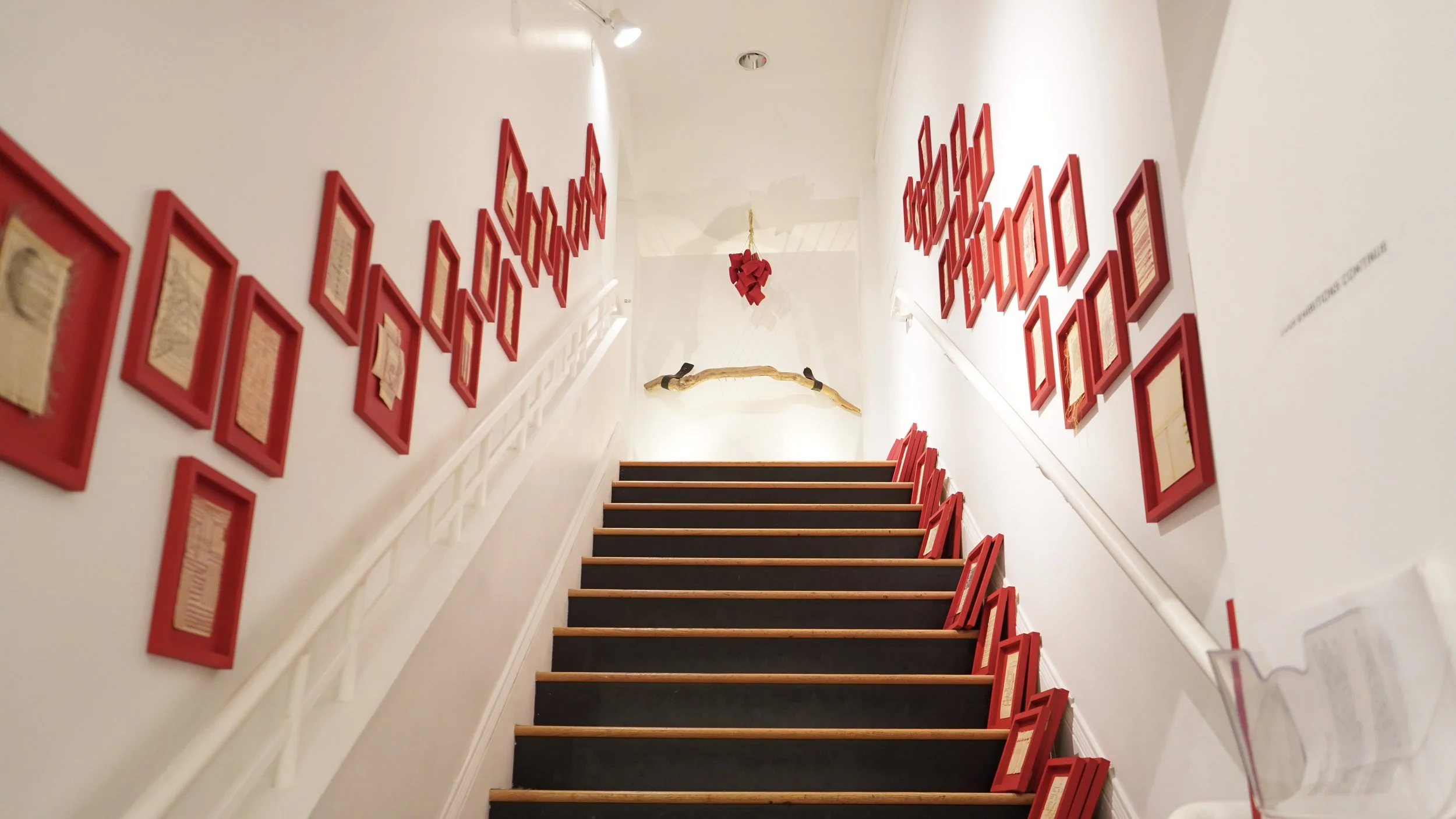 Installation at the Lawndale Art Center - the daily devotional.