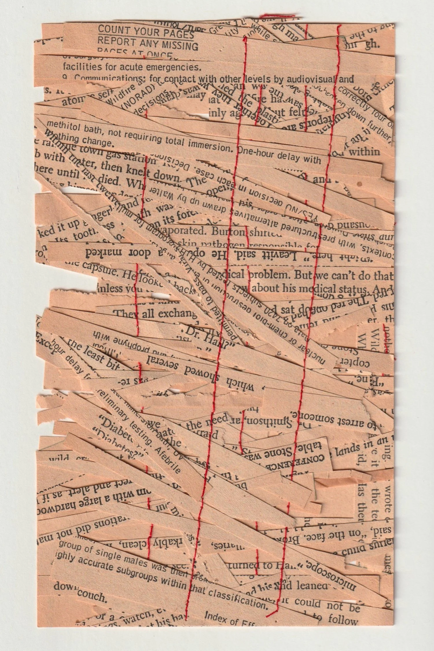 Count your pages. 
Cotton thread on mass market paperback pages.
2020.