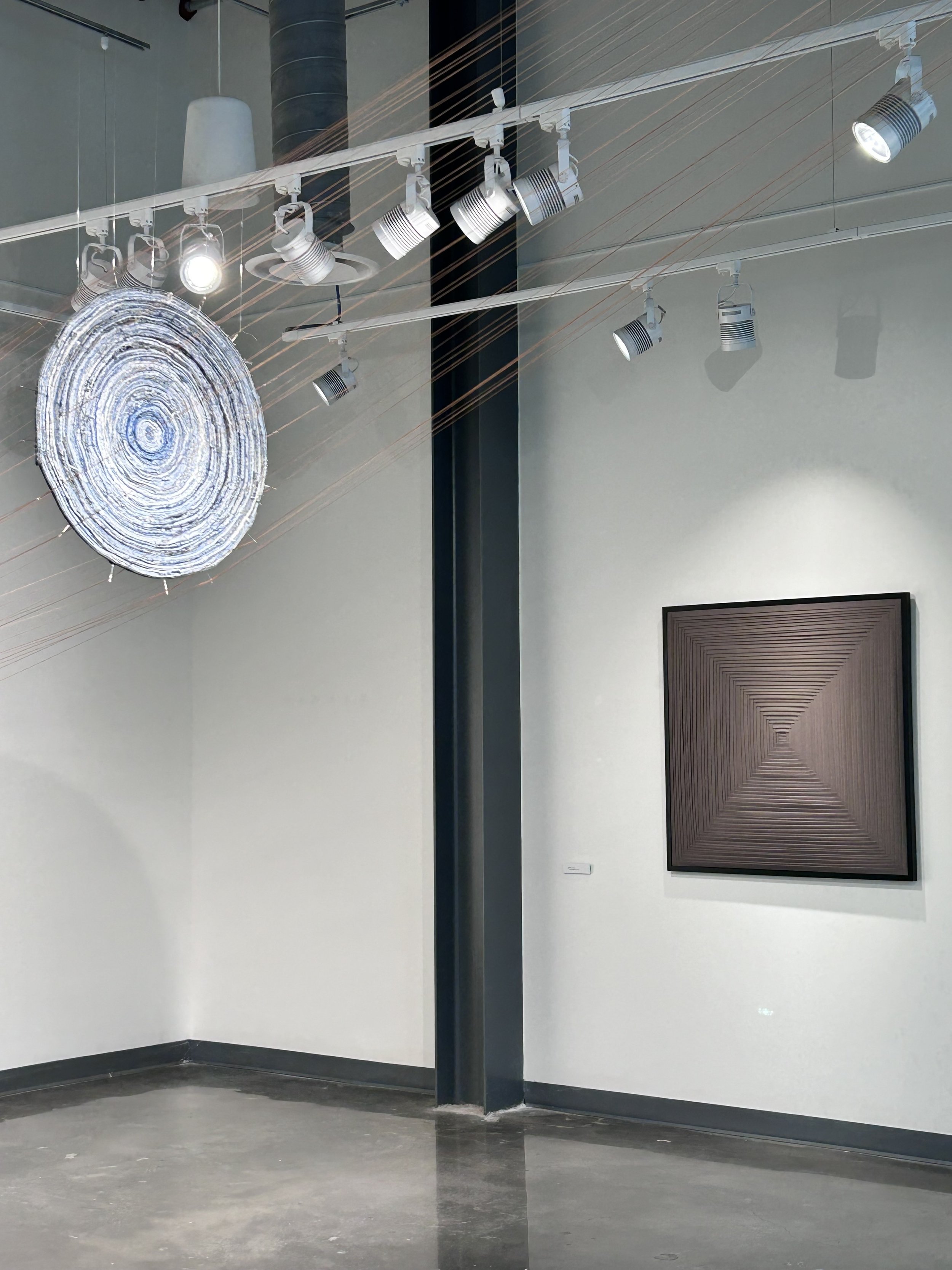 SE corner
Fat moon, suspent

Window, woven
Polyester binding tape on pine frame.
38 in x 38 in; 2020.