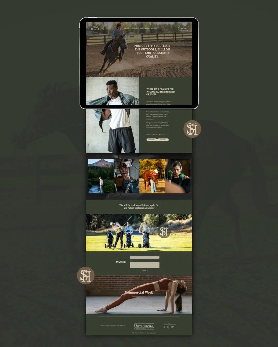 ✦ And we are live ✦
Ladies &amp; Gentlemen, may I present to you 
www.steveheinrichs.com
 
This site totally came together thanks to Steve&rsquo;s talent &amp; amazing photos, design that freaking stands out, and together we created something stellar