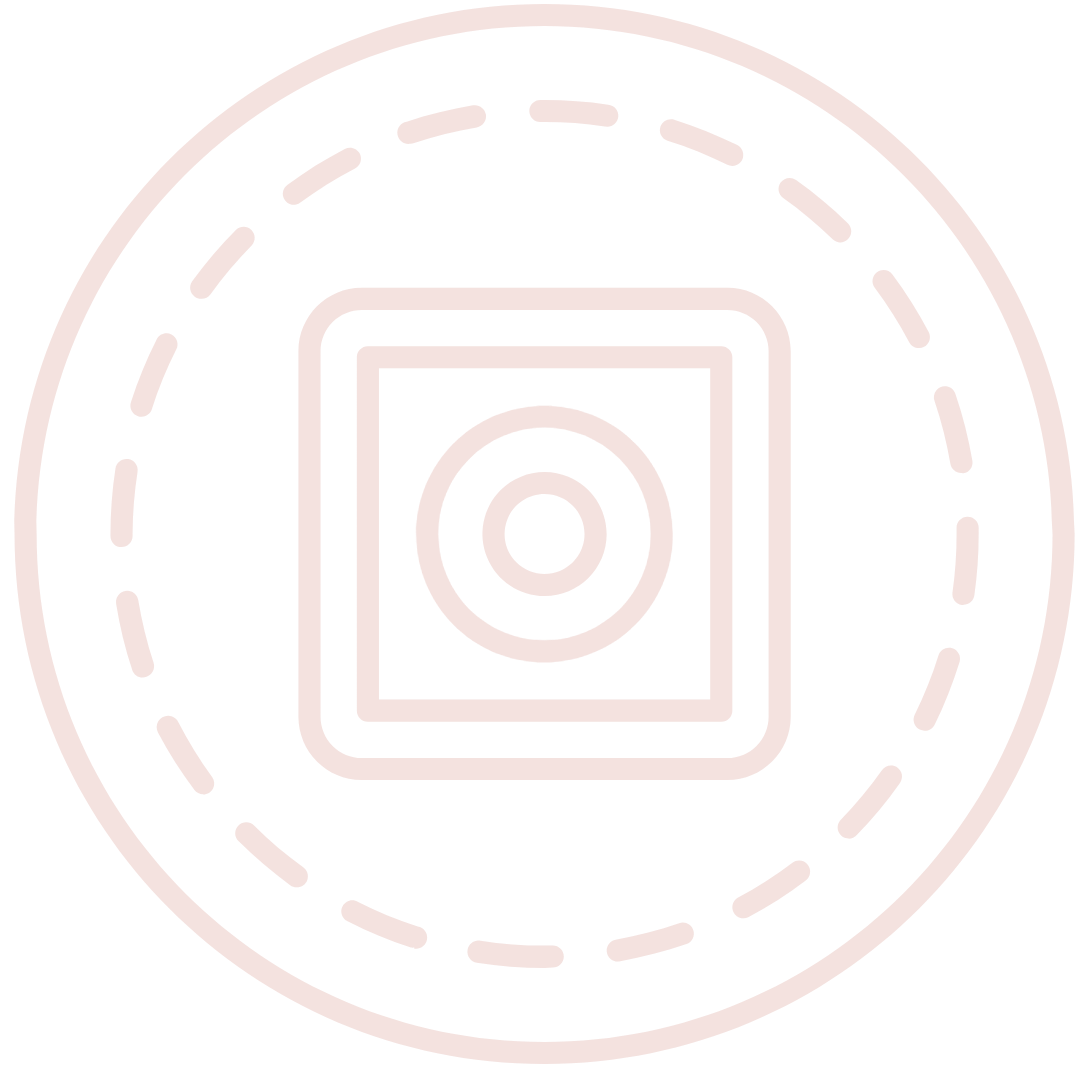 Instagram logo in Aamu Creative Studio, Bend Oregon located design agency in Brand Color Blush