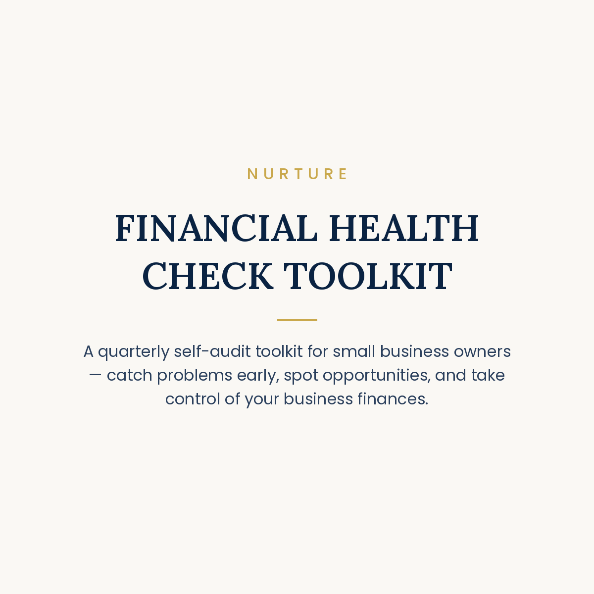 FINANCIAL HEALTH CHECK TOOLKIT