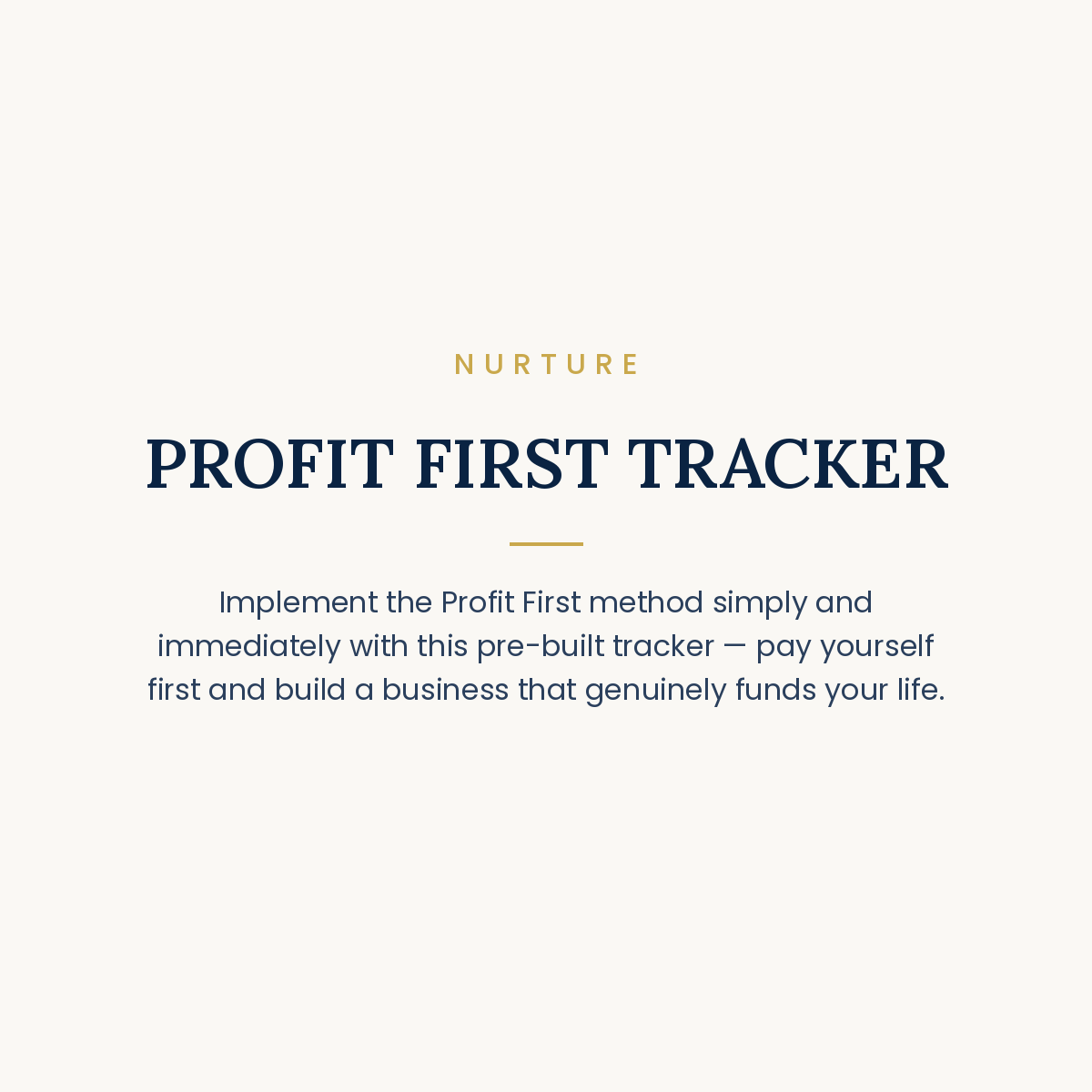 PROFIT FIRST TRACKER