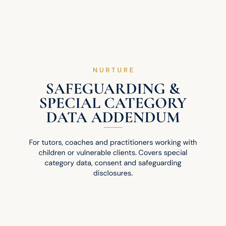 Safeguarding & Special Category Data Addendum