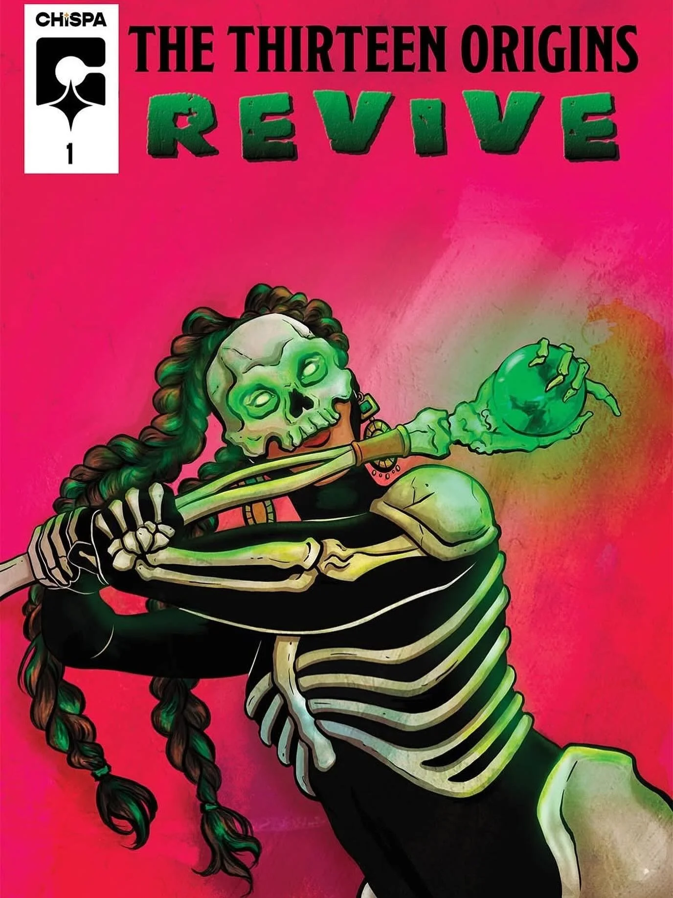 🎃 HALLOWS&rsquo; EVE PREMIERE 🎃
On the spookiest night of the year, Chispa Comics ignites REVIVE&mdash;a haunting tale of fire, family, and the choice between vengeance and life!
Zoe Vidal&rsquo;s 18th birthday was already cursed: born the moment h