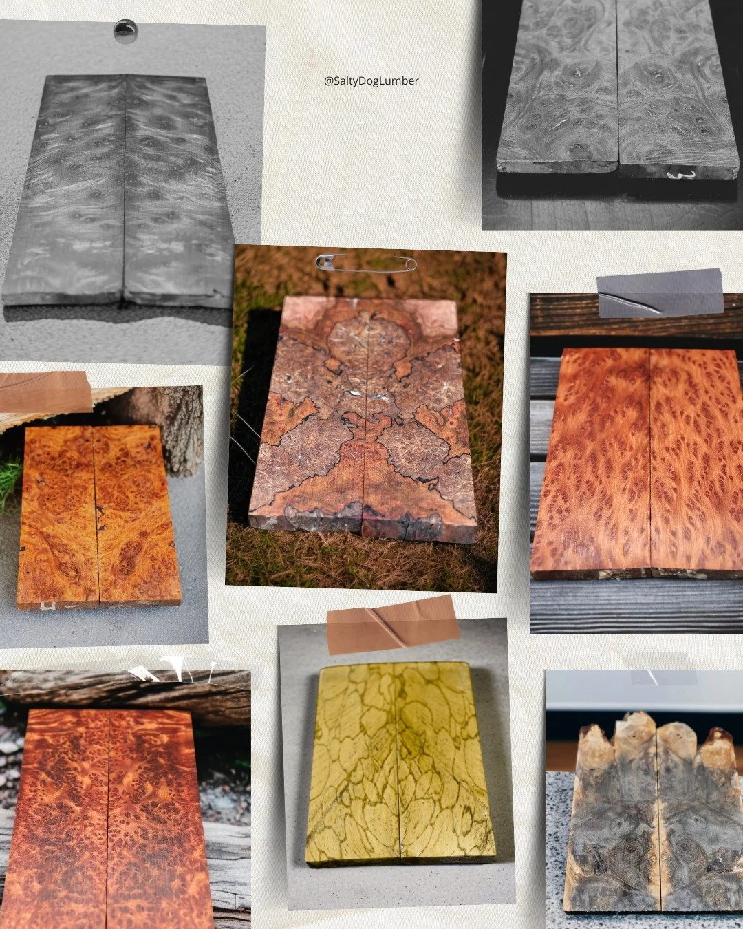 New scales are being prepped!!! Make sure you check back soon for the new launch!

#saltyDogLumber #Knifemaker #Knifescale #Woodworker #burlwood