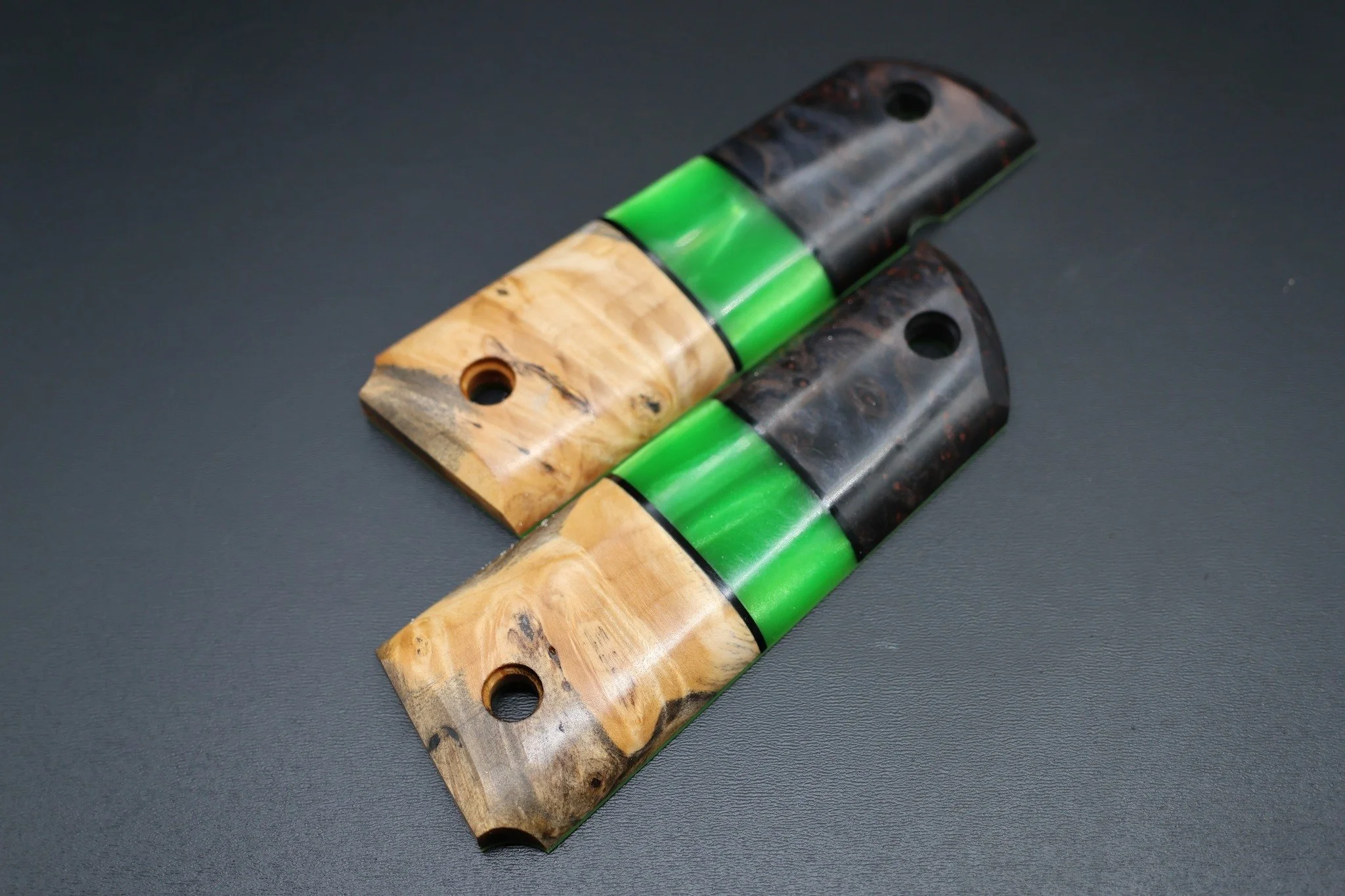 Check oout those segments! Bright. Bold. Unique.

Check out our full collection of available grips while they last!

www.SaltyDogLumber.com

#custommade #burlwood #EDC #buckeye #functionalart