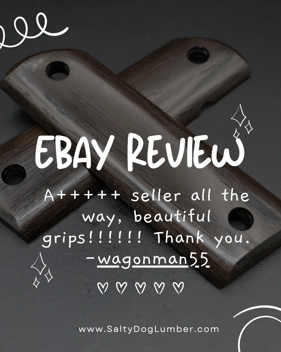 Another great review! 
We are starting to collect reviews on all sales platforms, and we love the feedback we have been receiving!!

www.SaltyDogLumber.com