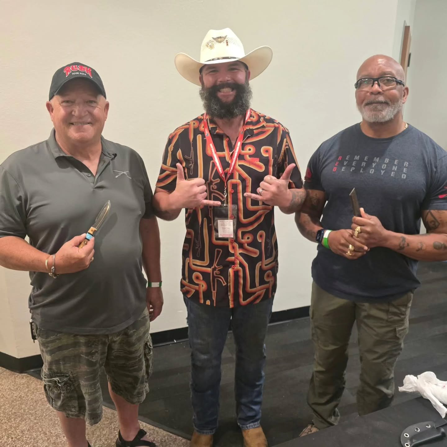 Awesome story!

These 2 gents beside me met on a plane to boot camp at the age of 18 in 1979. They deployed together, later on they would become officers together after graduating from Texas A&amp;M. Through all the years (47 to be exact) they have r
