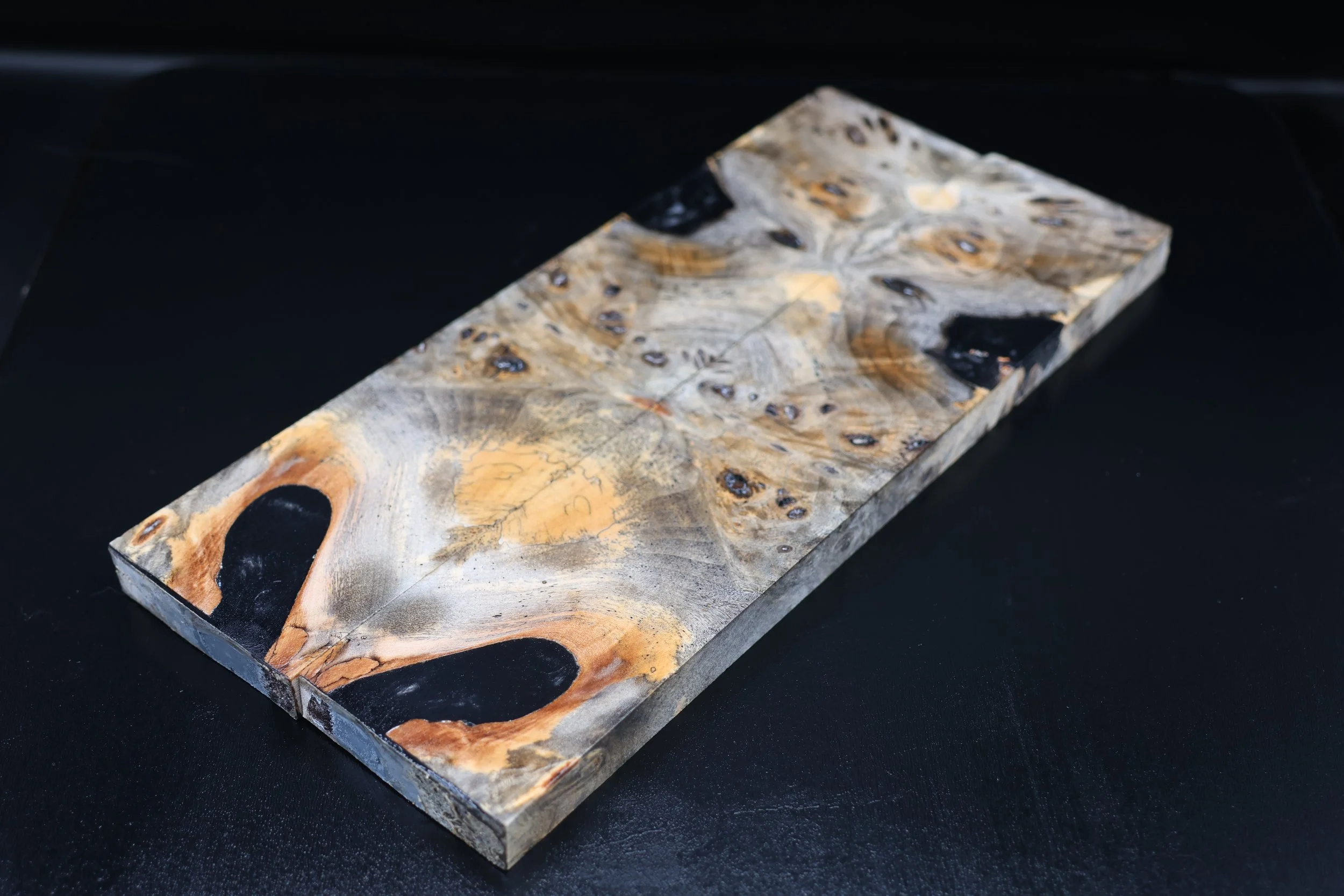 Epic Burl Wood Knife Scales - Buckeye Hybrid - Exotic Grain • Stabilized • Handcrafted Quality