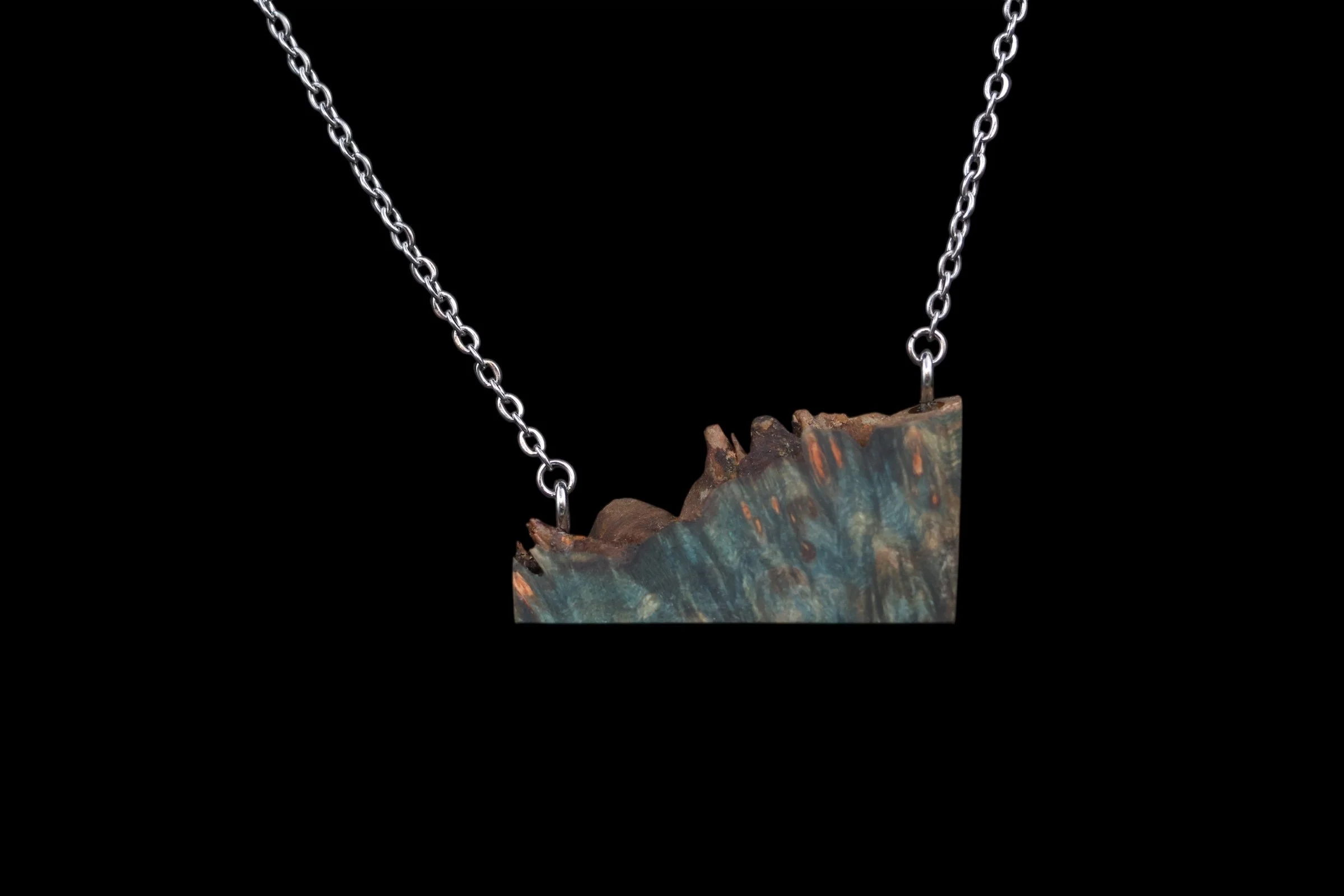 Handmade Wooden Pendant Necklace – Natural Burl & Exotic Woods