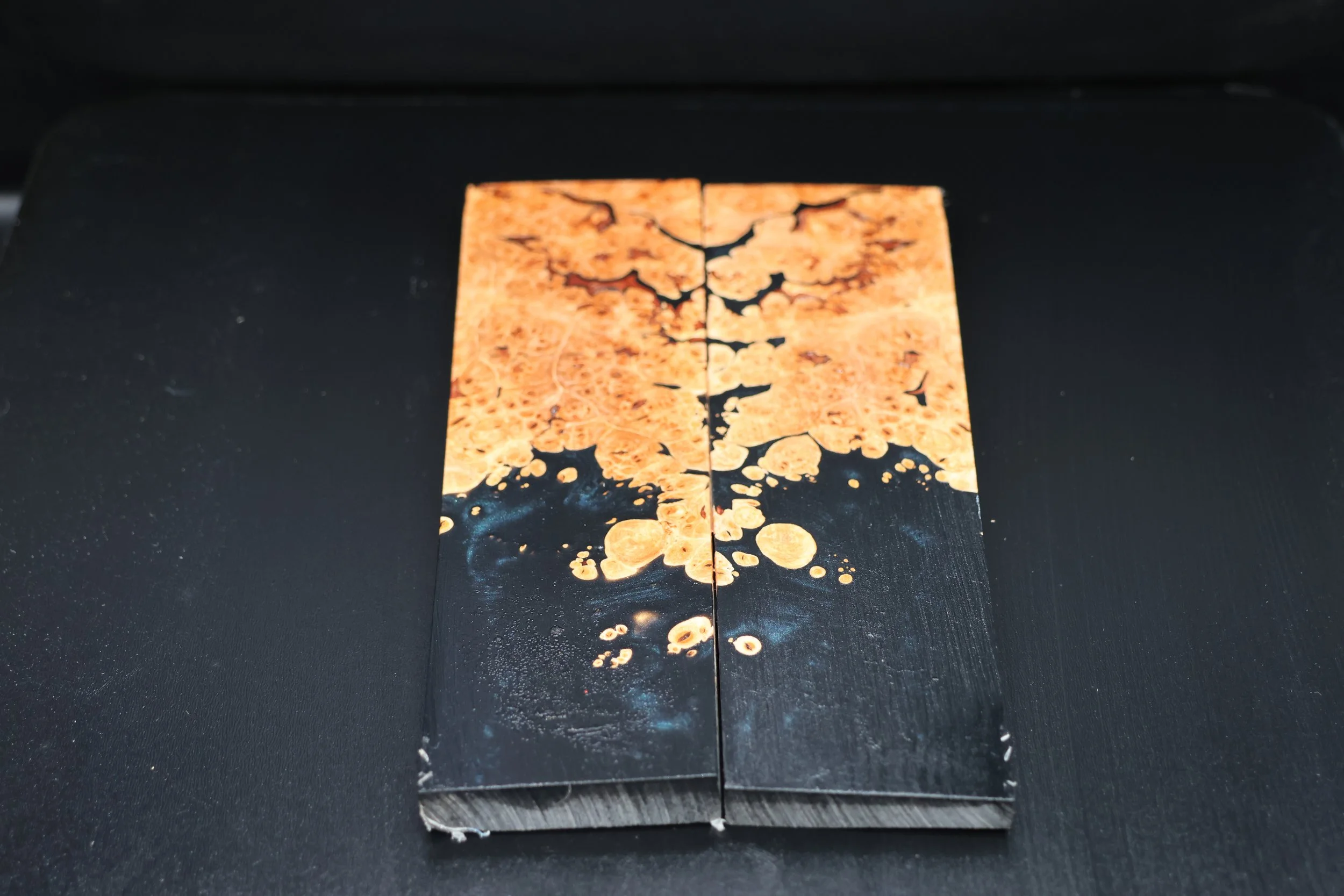 Epic Burl Wood Knife Scales - Maple Hybrid - Exotic Grain • Stabilized • Handcrafted Quality