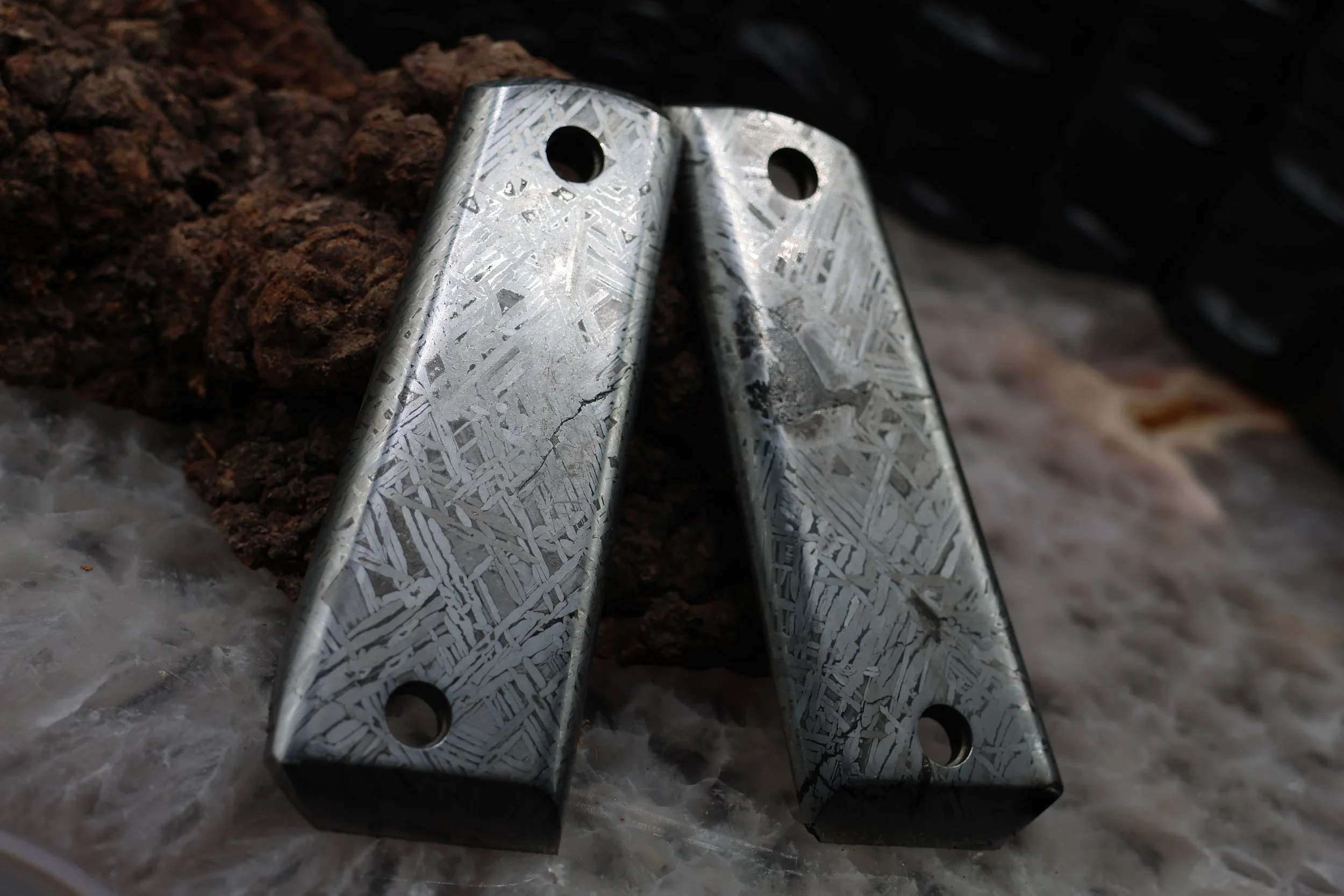 Genuine Aletai Iron Meteorite Full Size 1911 Grips