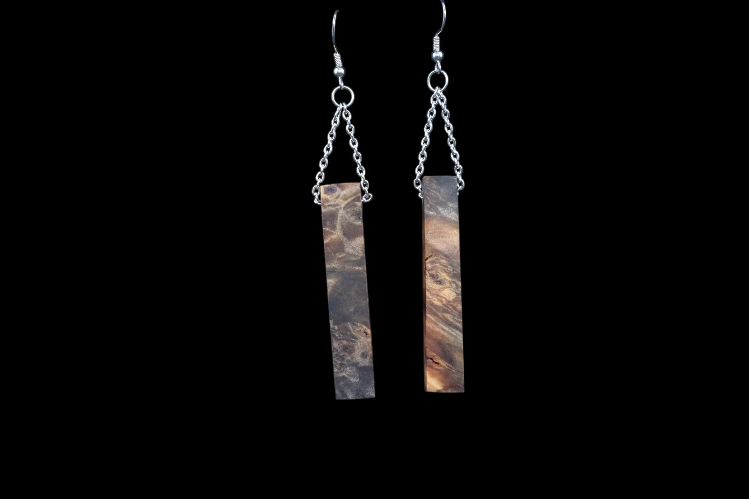 Handmade Wooden Pendant Necklace – Natural Burl & Exotic Woods