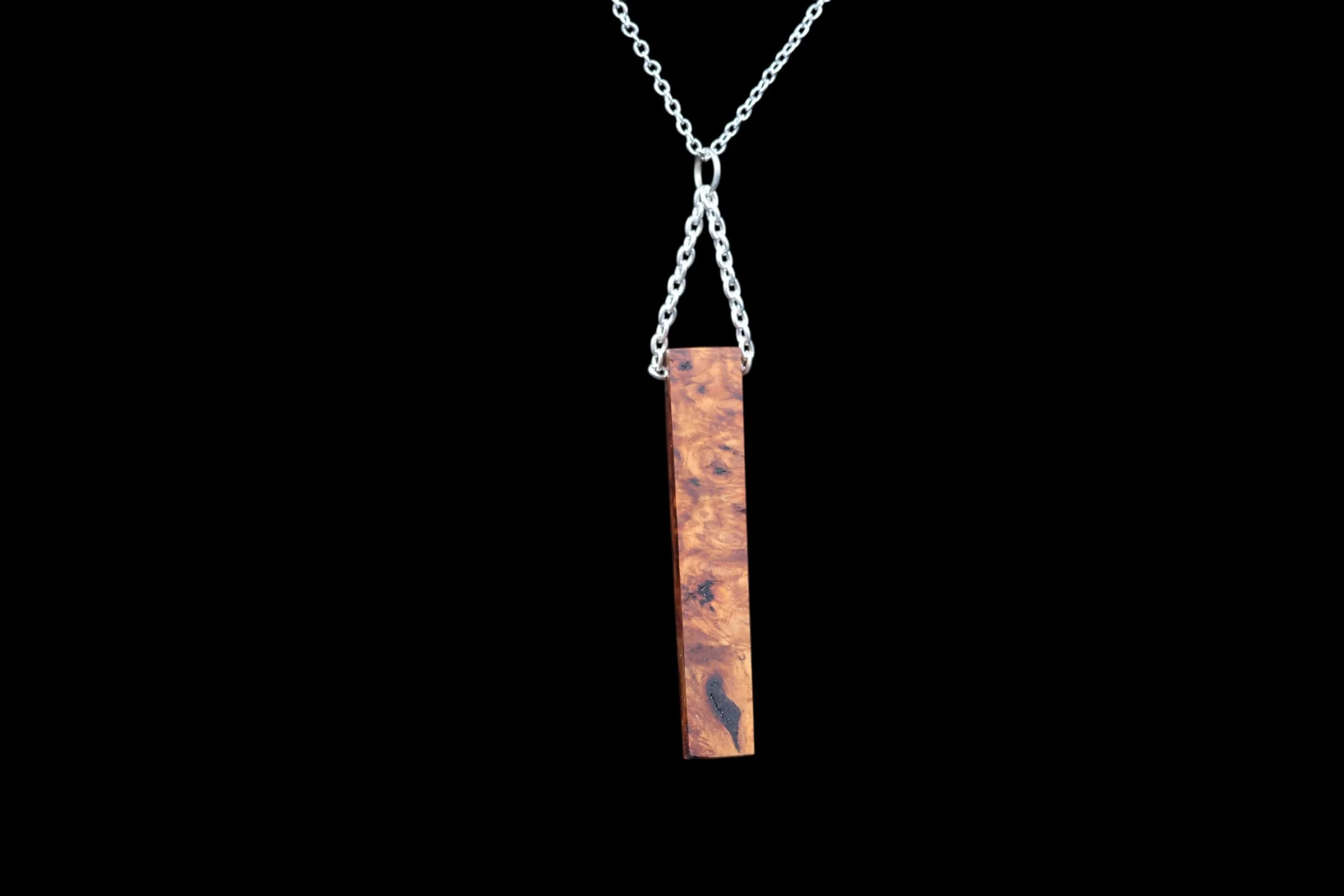 Handmade Wooden Pendant Necklace – Natural Burl & Exotic Woods
