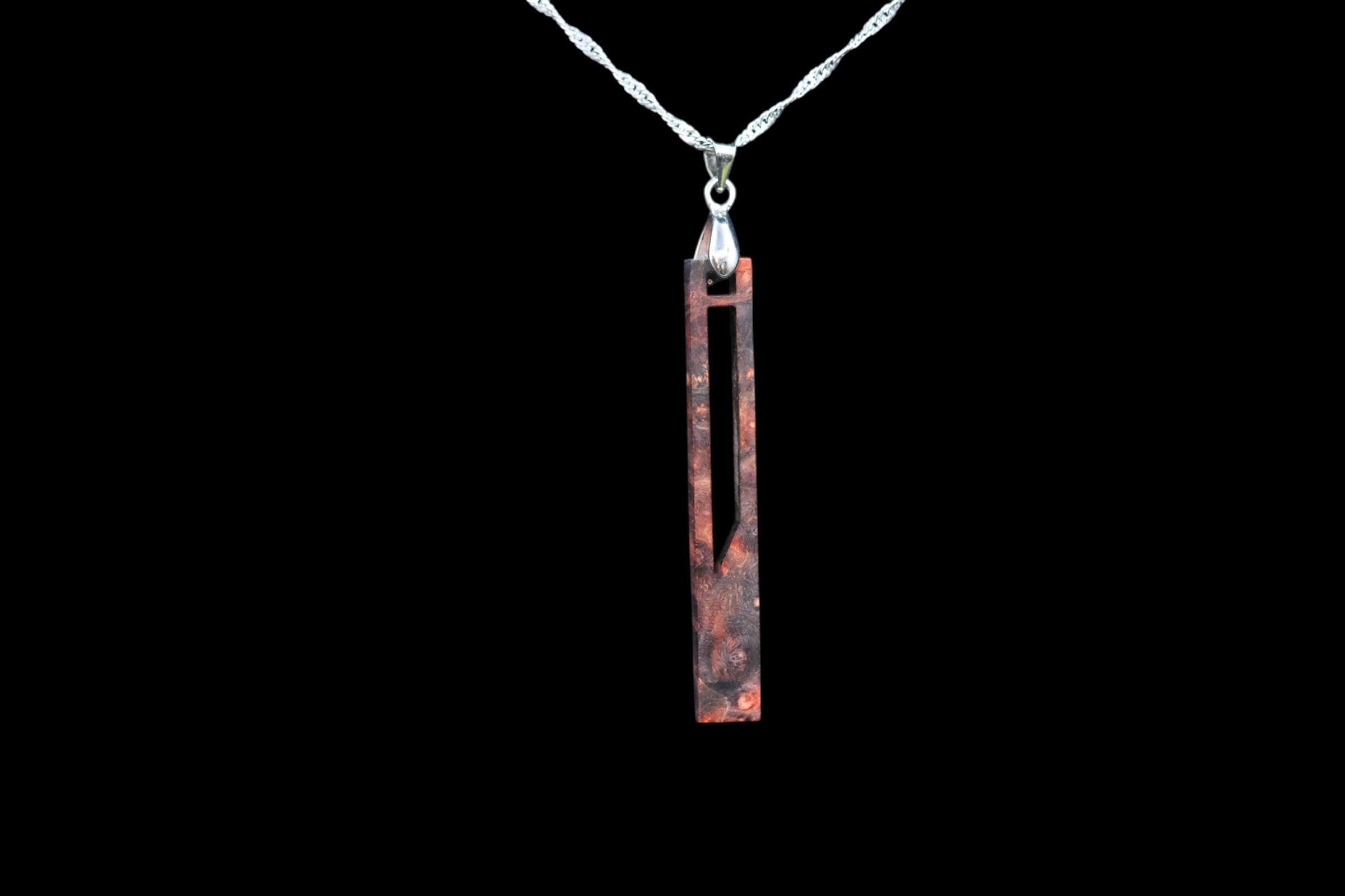 Handmade Wooden Pendant Necklace – Natural Burl & Exotic Woods (Copy)