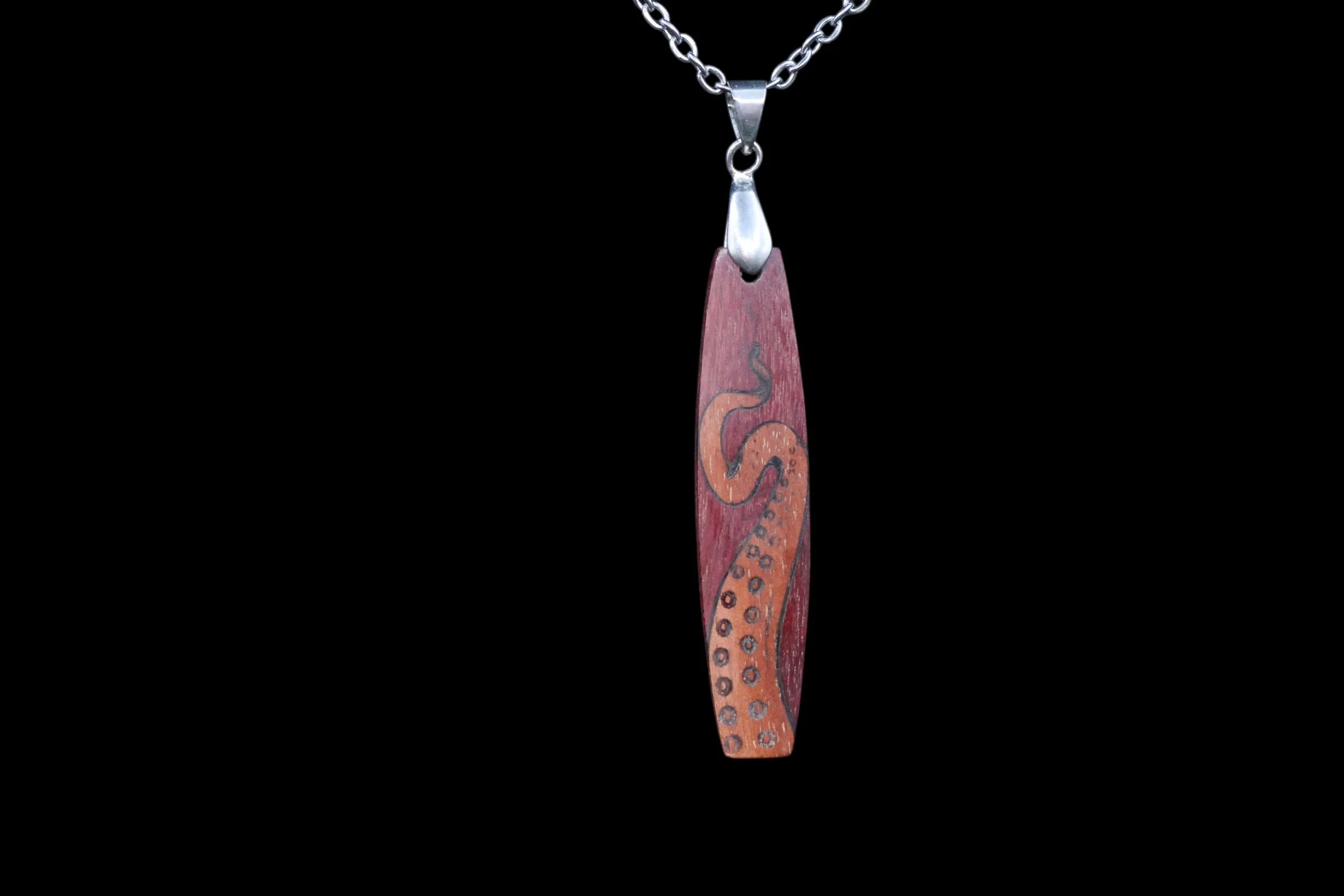 Handmade Wooden Pendant Necklace – Natural Burl & Exotic Woods
