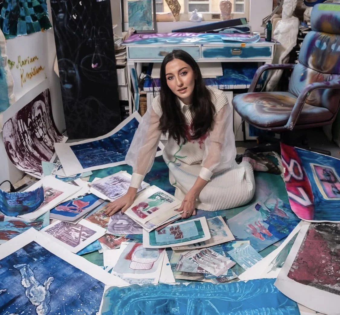 mariam kvashilava at her studio at New york art academy