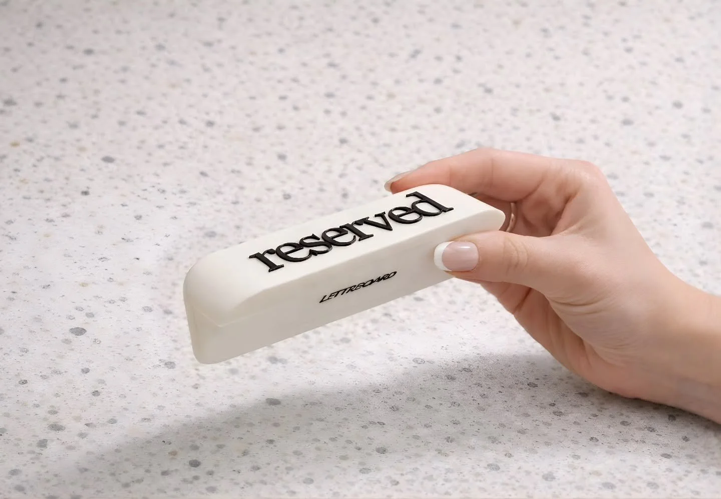 Reserved table signs.
White with raised black lettering.
Box of four.
Made in the USA.

-
-
-

#ReservedTableSign
#RestaurantSupplies
#CafeDesign
#HospitalityDesign