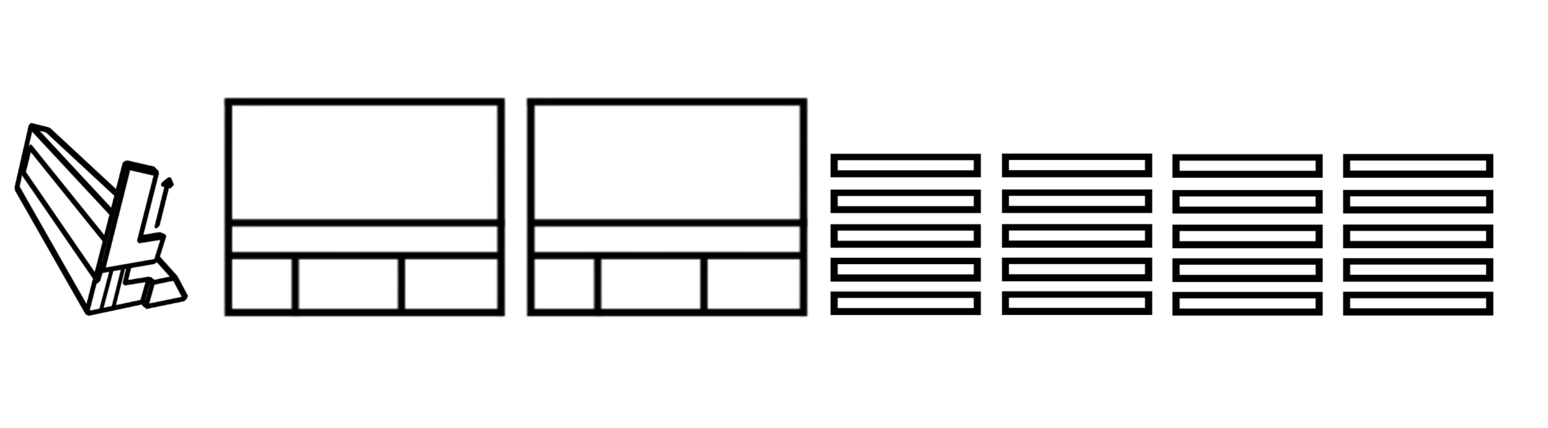 Modular Row Counter Signs With Letter Sheets Set of Twenty