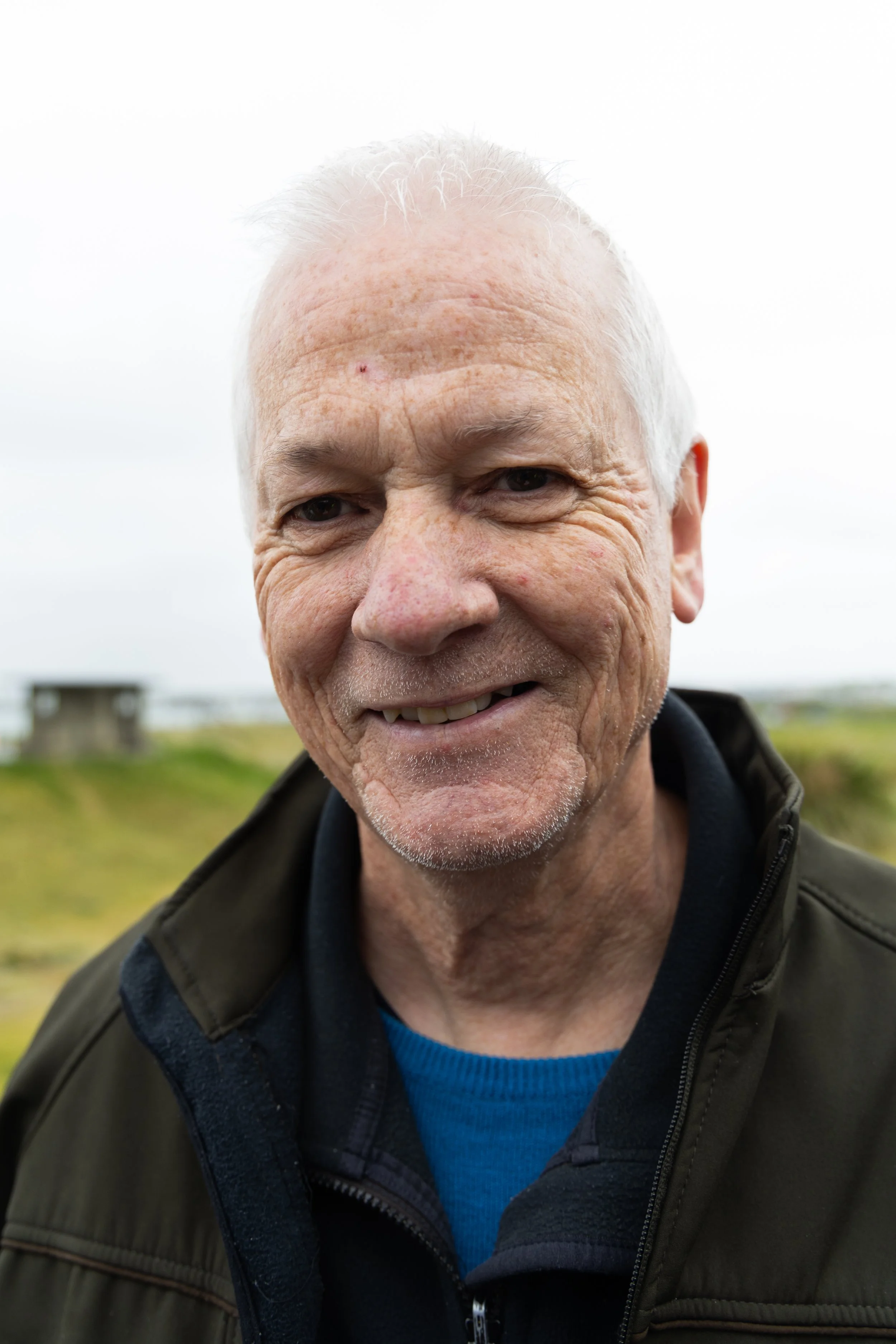 Stephen O'Shea poses for a portrait at Dollymount Beach in Dublin, Ireland on May 15, 2025. 