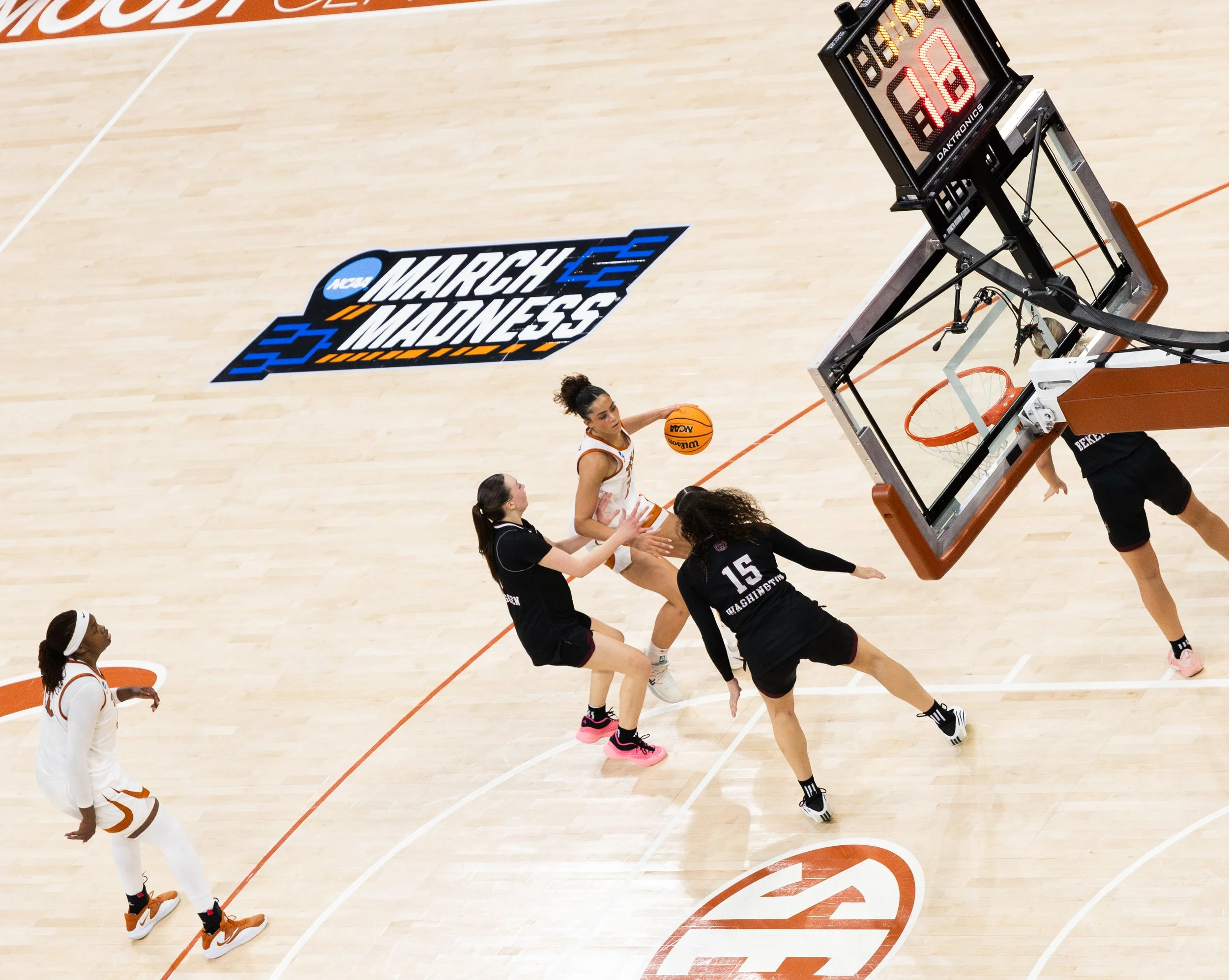Freshman guard Aaliyah Crump during Texas' March Madness game against Missouri State at Moody Center on March 20, 2026. 