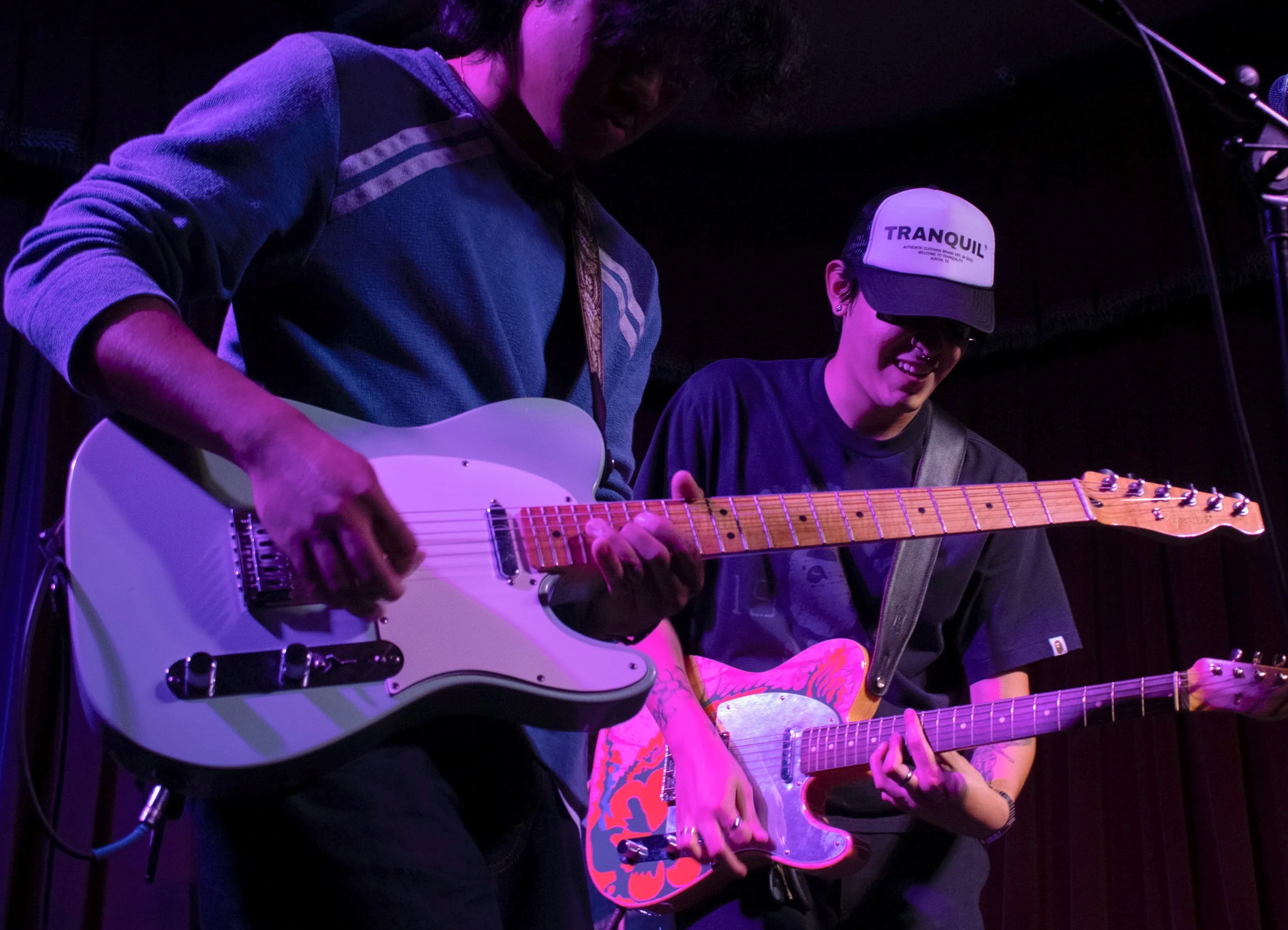 Martin Leon (right) performs at Cactus Cafe's Cozy Concert on Nov. 9, 2024 .