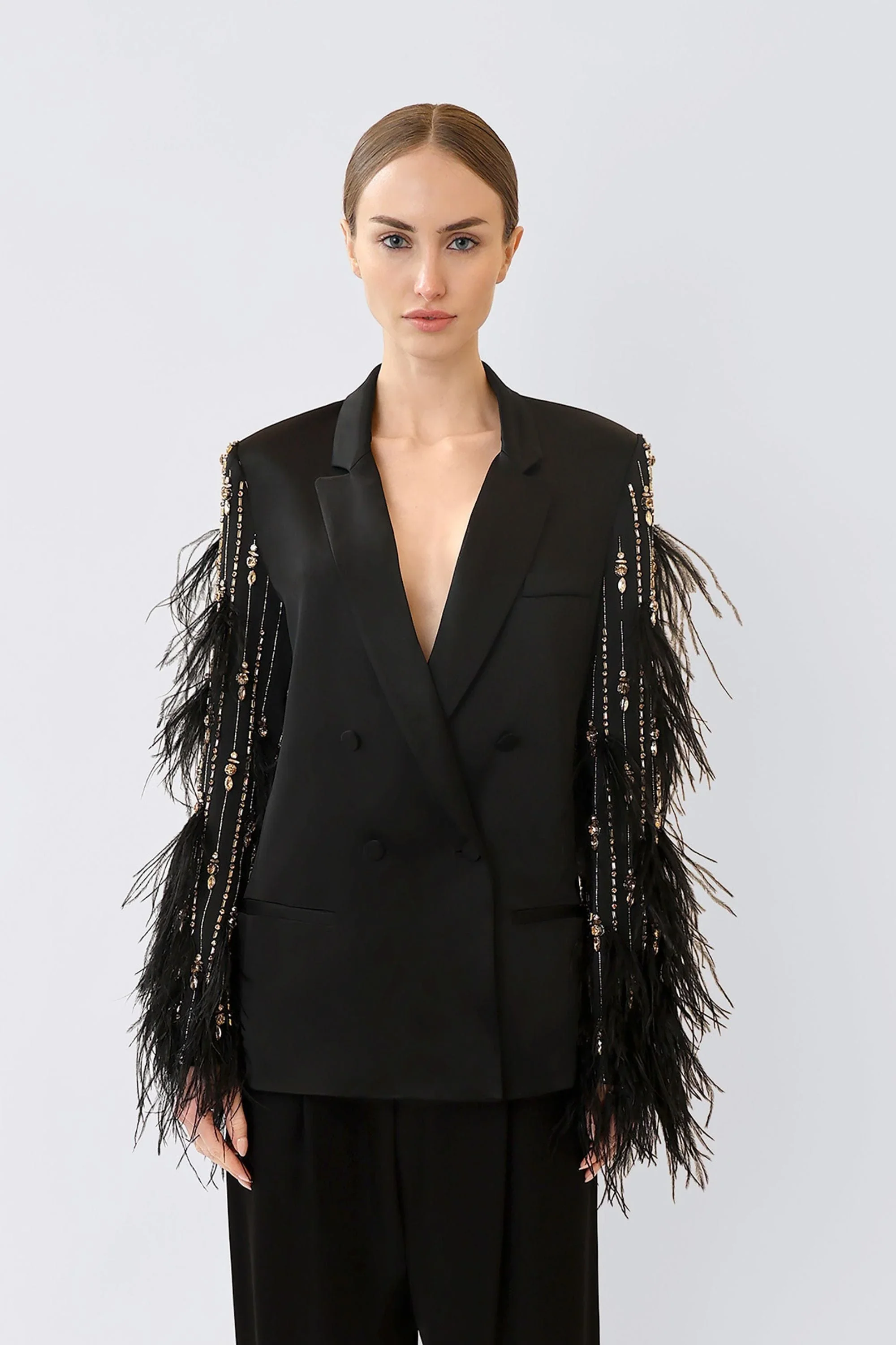 LaPointe. Blazer embroidered.