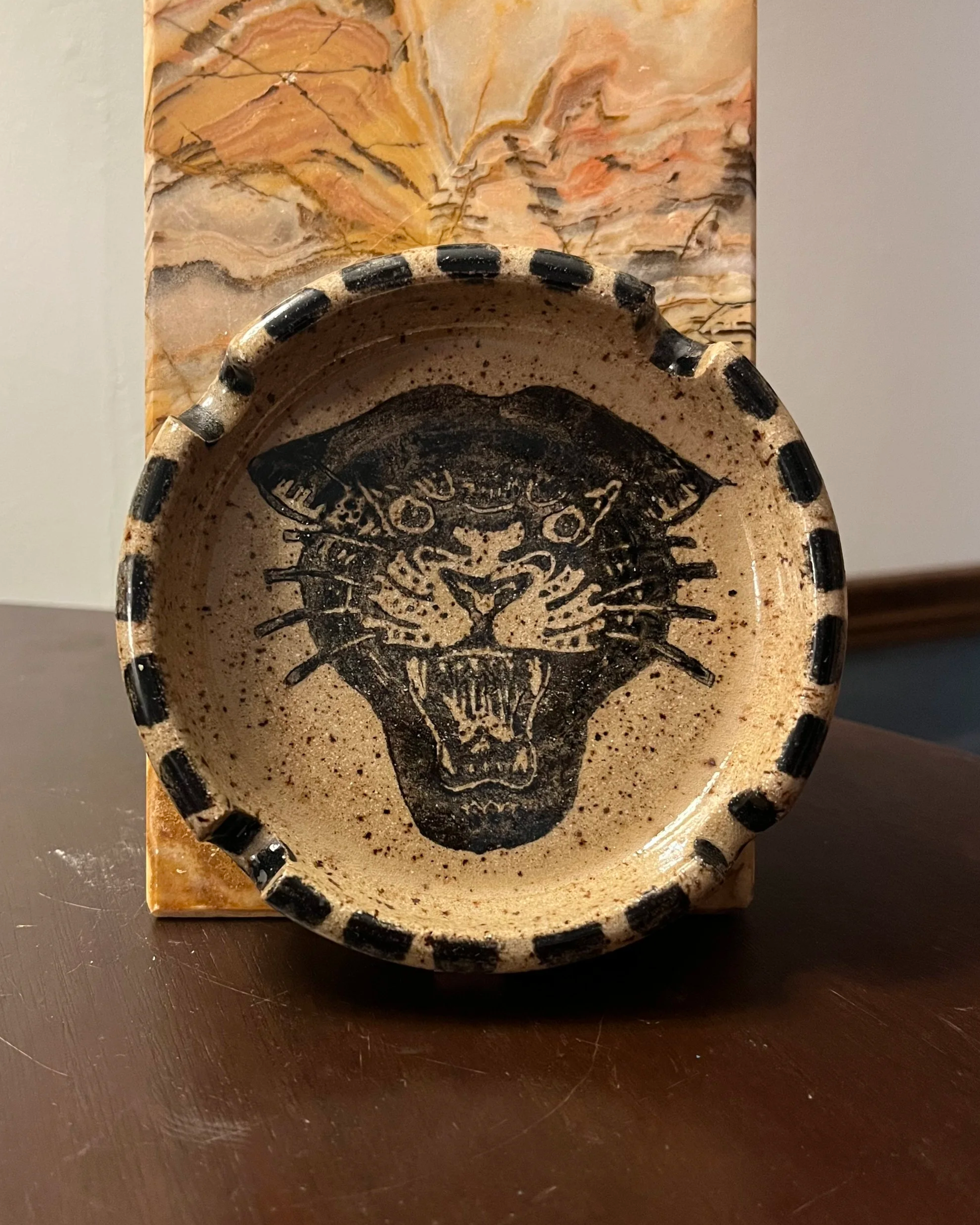 Panther head ashtray