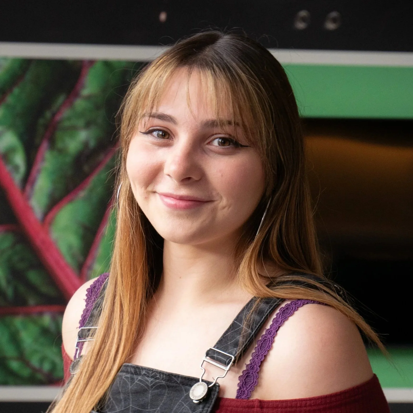 A young woman with brown hair