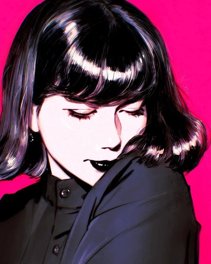 Jessica Luna x Ilya Kuvshinov collab illustration Painting Process!🔥