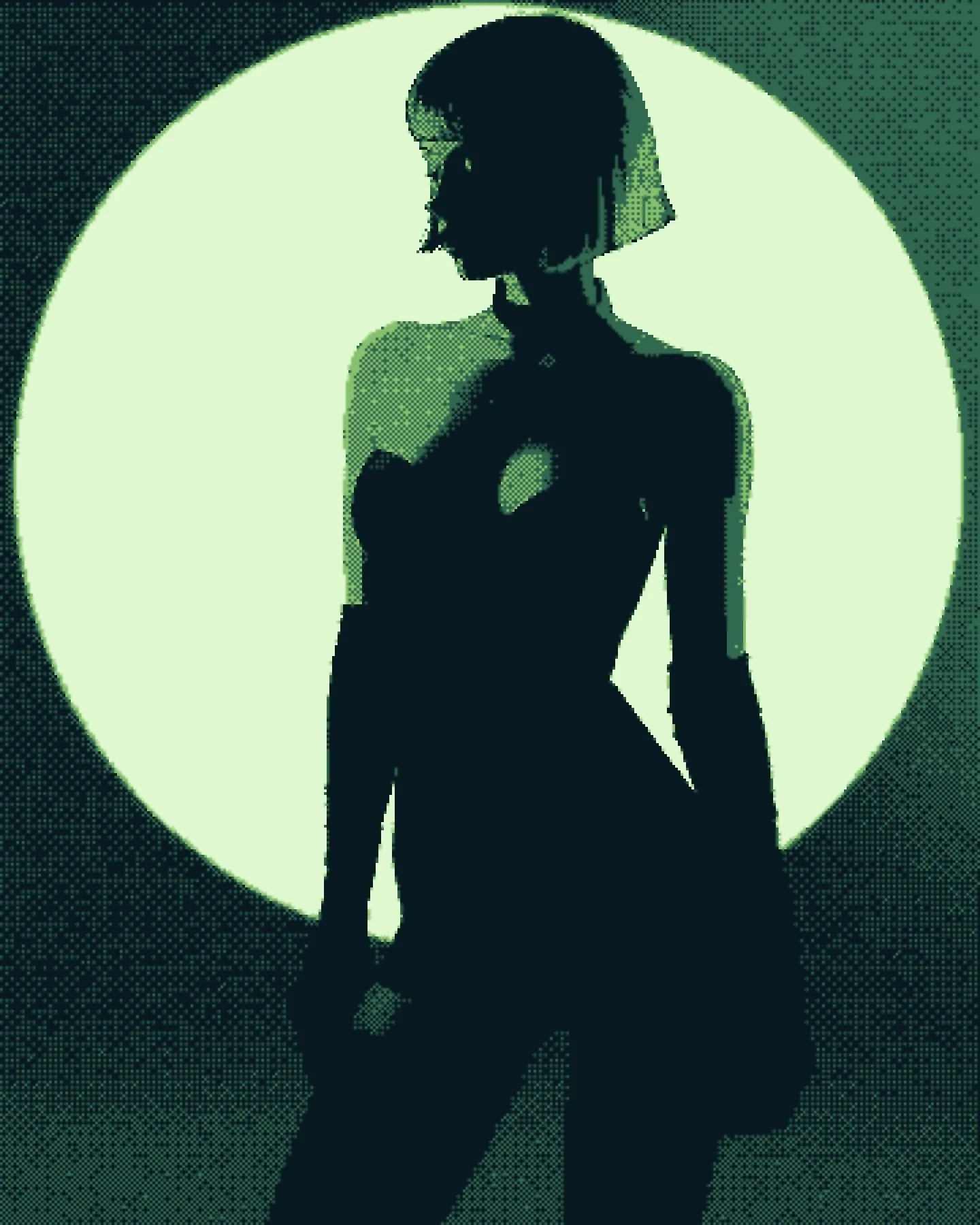 &ldquo;Spotlight&rdquo; series, Gameboy style!👾

Done with GB Dot Converter by Deep Blizzard!
Link here:
https://x.com/mao_dbmiyuki/status/2029337087095521481