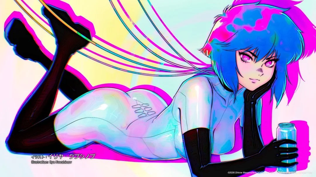 End Card Illustration I&rsquo;ve done for the 2nd Episode of new THE GHOST IN THE SHELL anime🩷