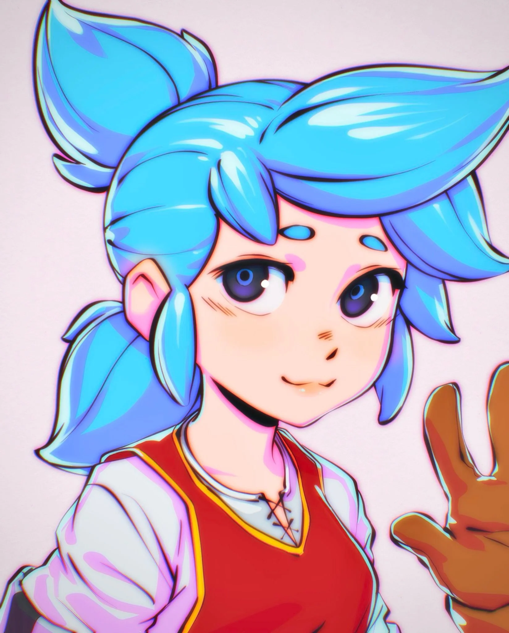 My guest artwork for a Brazilian physical comic that&rsquo;s coming out soon! 🩵
Go check it out if you can, there&rsquo;s a really awesome team behind it!
@swordsofeden