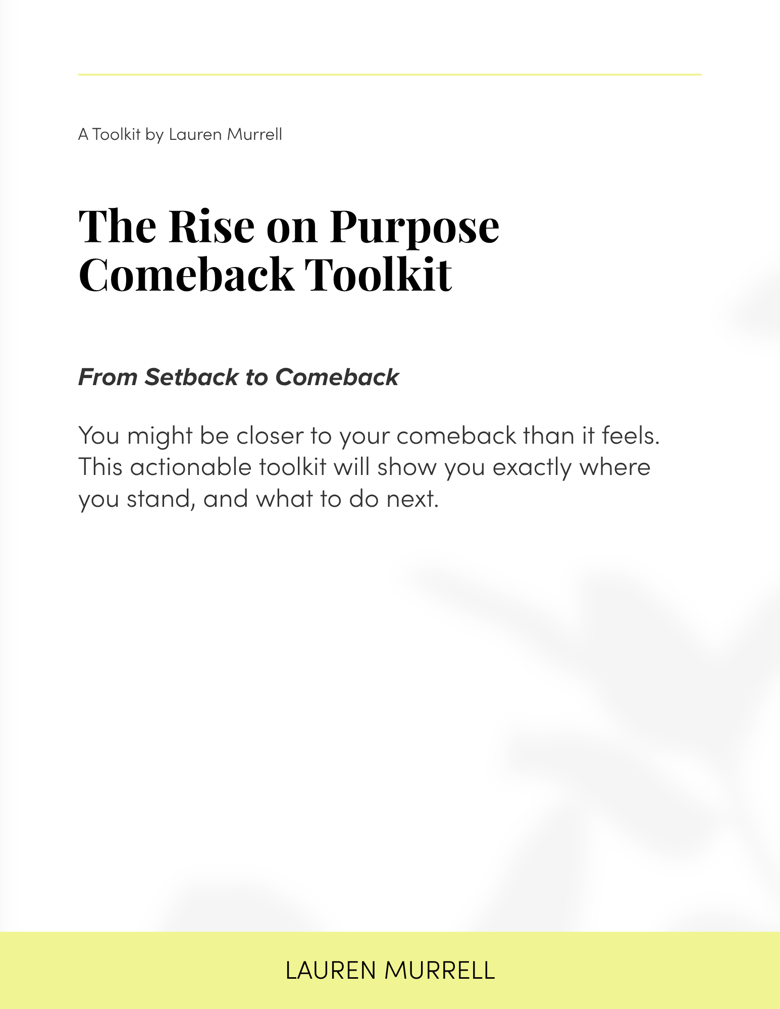 Rise on Purpose Toolkit