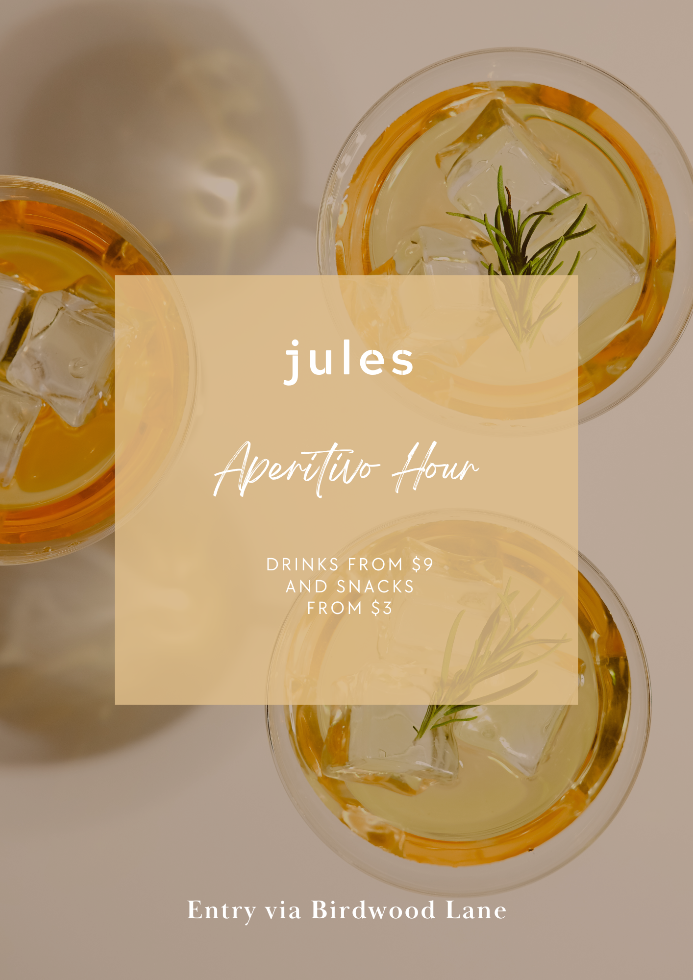 Cocktails, wine, beer for happy hour in Lane Cove.