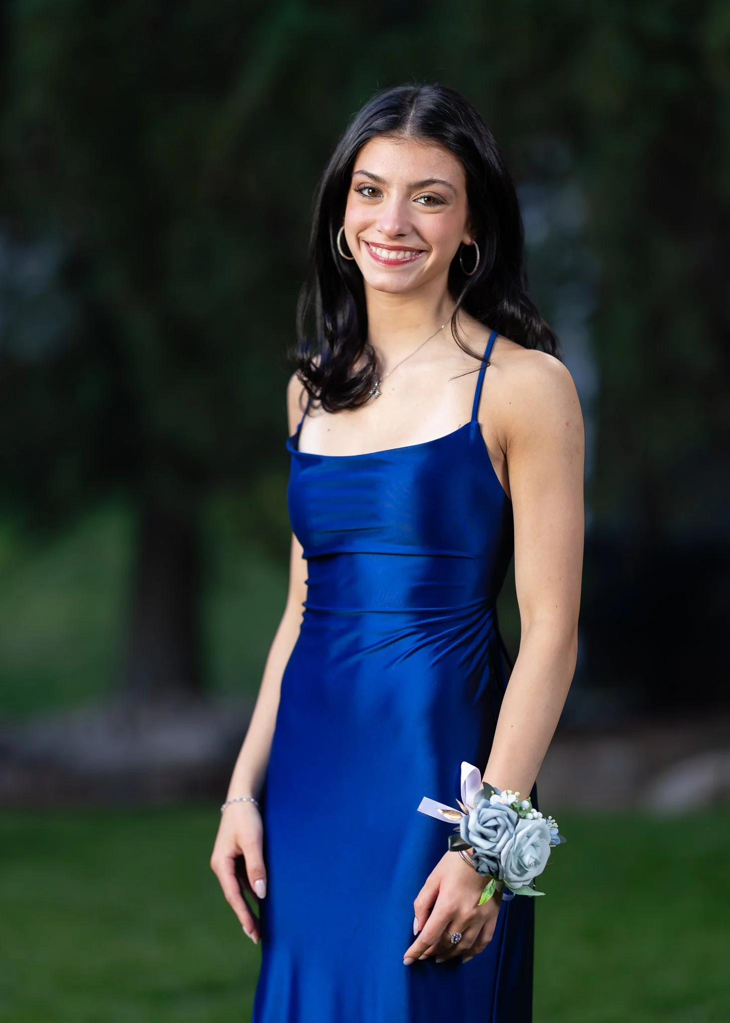 Verona NJ Prom Portrait | Blue Prom Dress
