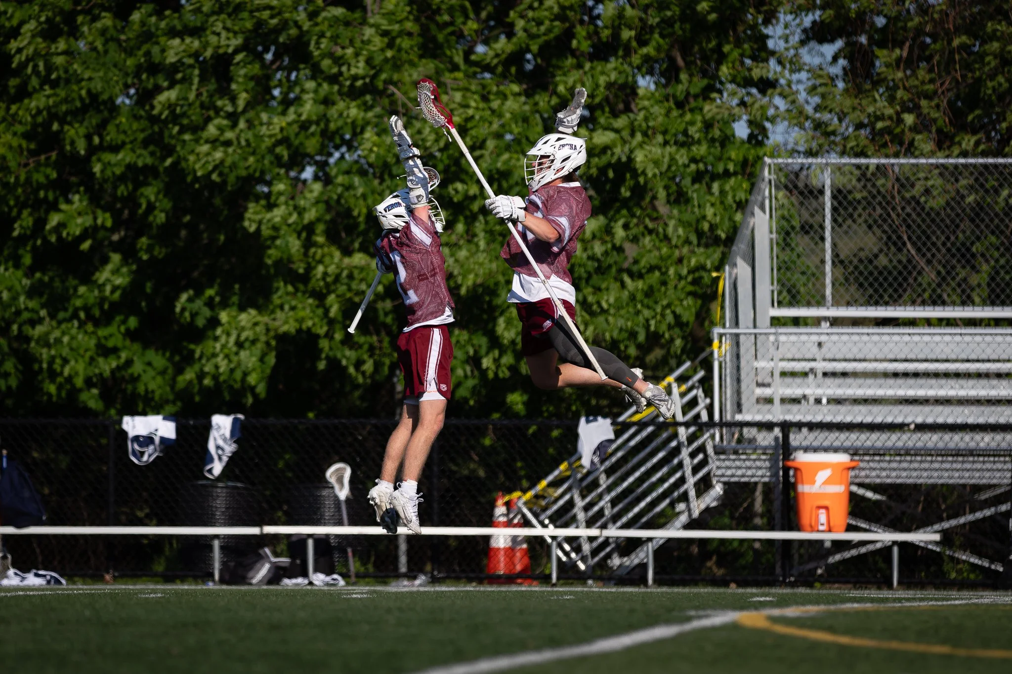 Verona High School Boys Lacrosse Teammates Celebrate