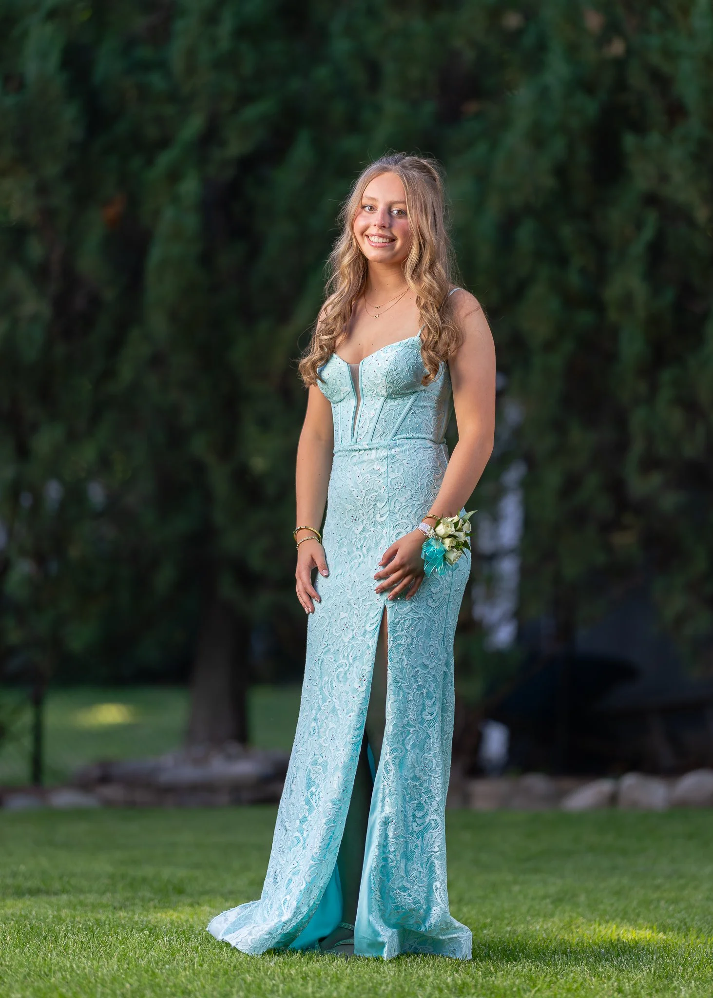 Verona NJ Prom Portrait | Light Blue Prom Dress