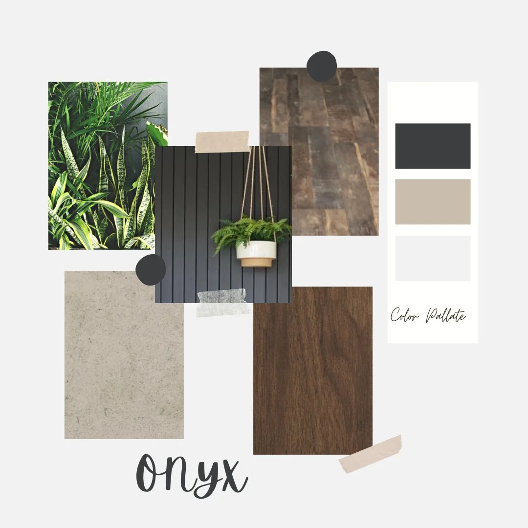 Introducing our Onyx colour palette. Deep, rich and textural this palette is cosy and inviting. The display mod we are building currently is being dressed in the Onyx palette, so if you'd like to see it in person, come along to the @tinyhomeexpo in G