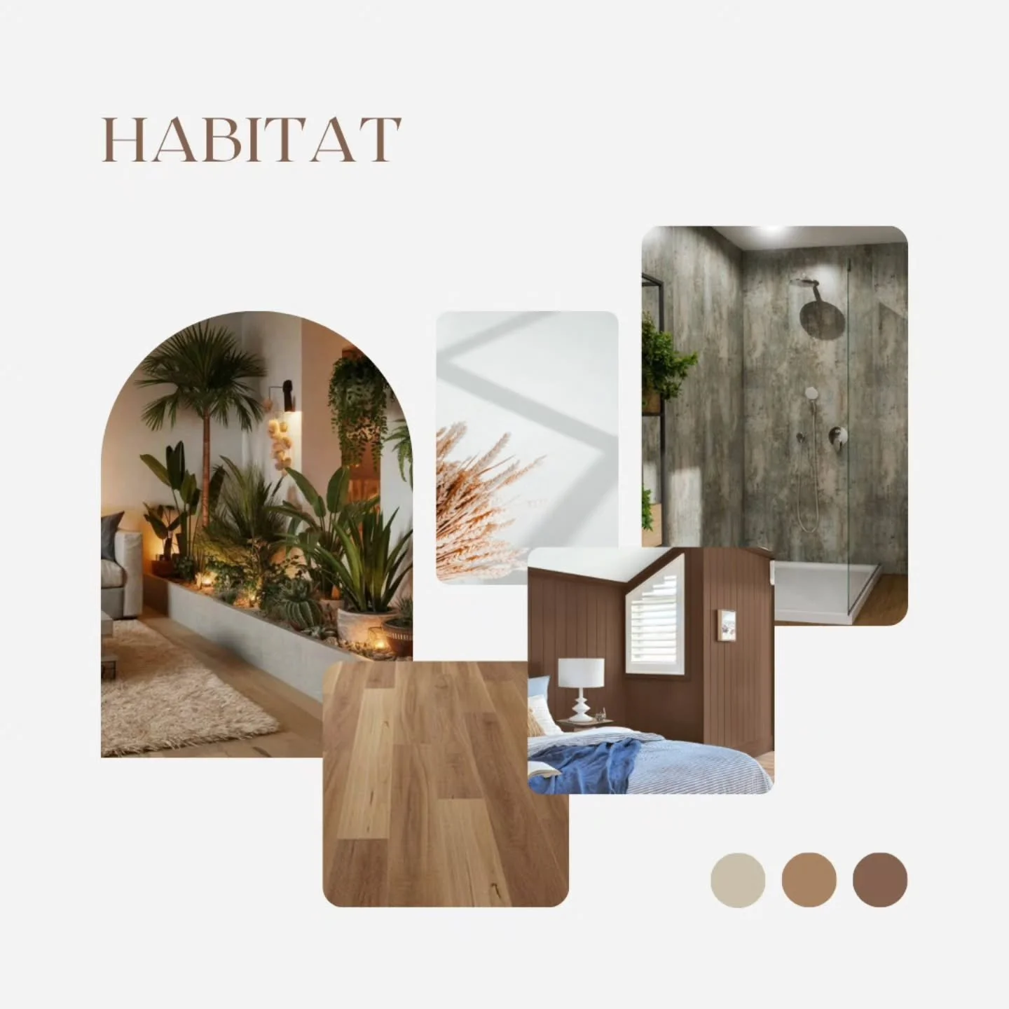 The final colour palette reveal (saved my favourite for last 😍). Habitat our warm, cosy palette brings a natural feel indoors. We love the colours and textures of this palette so much we might just make our next display mod Habitat 🪴